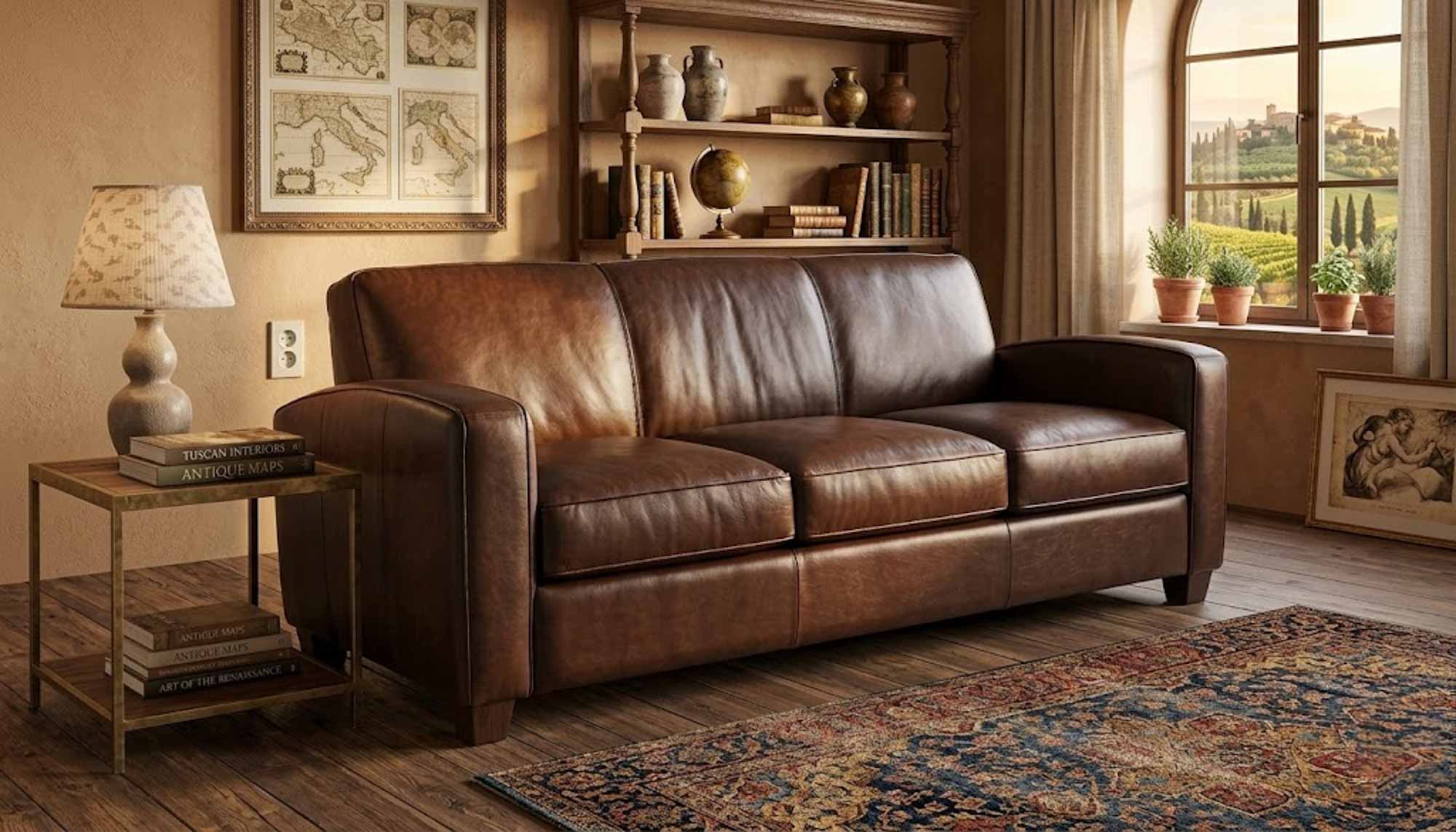 Montecito Leather Sofa - Image 13