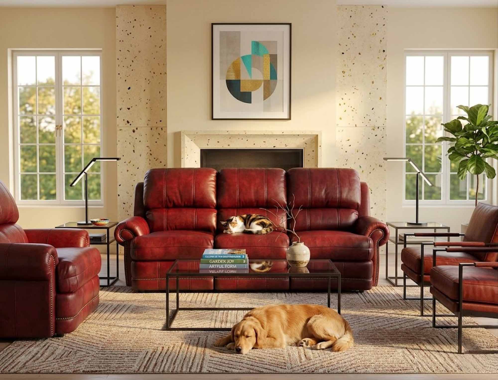 Morgan Leather Reclining Loveseat - Image 3