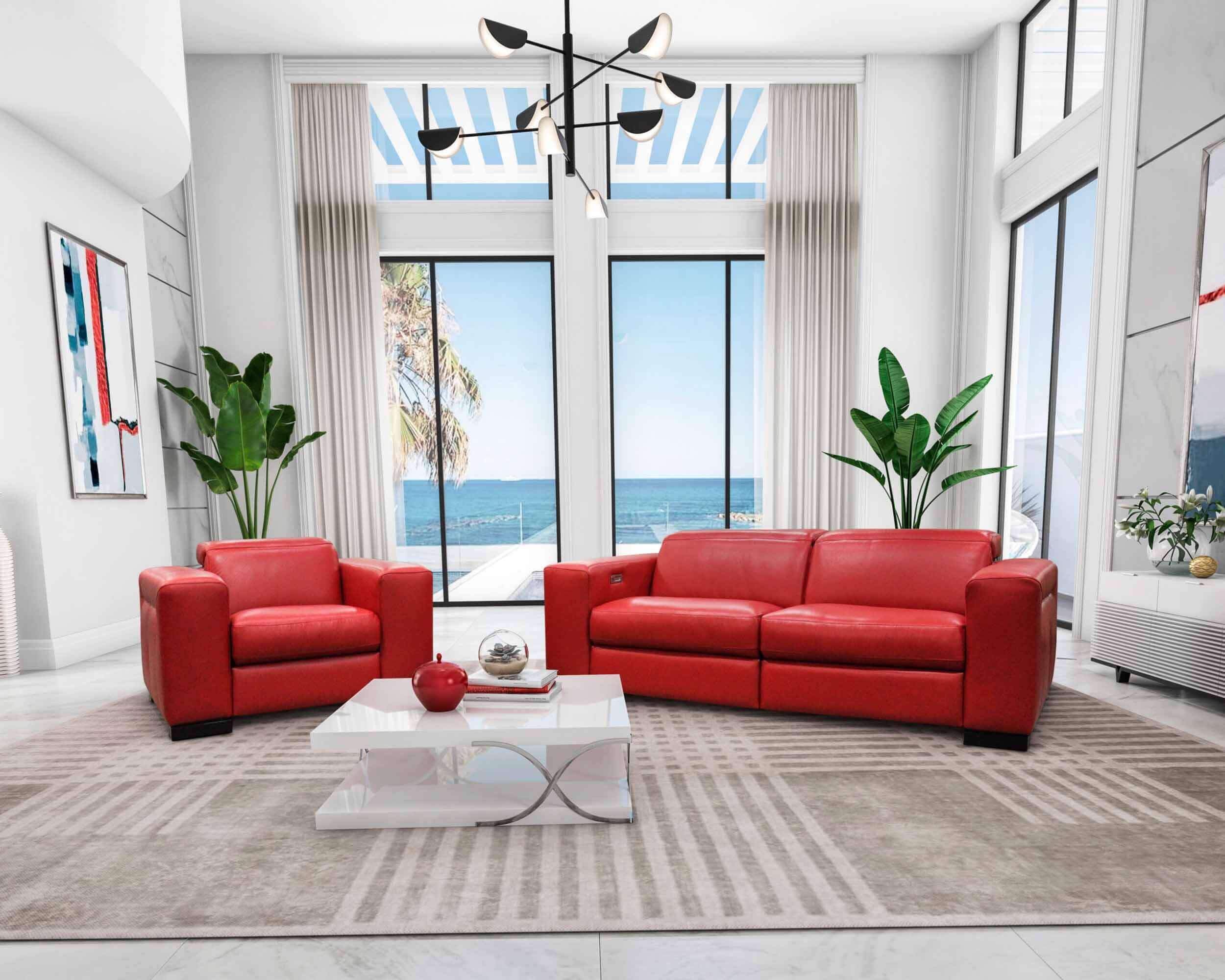 Murano Leather Power Reclining Loveseat With Articulating Headrest - Image 4