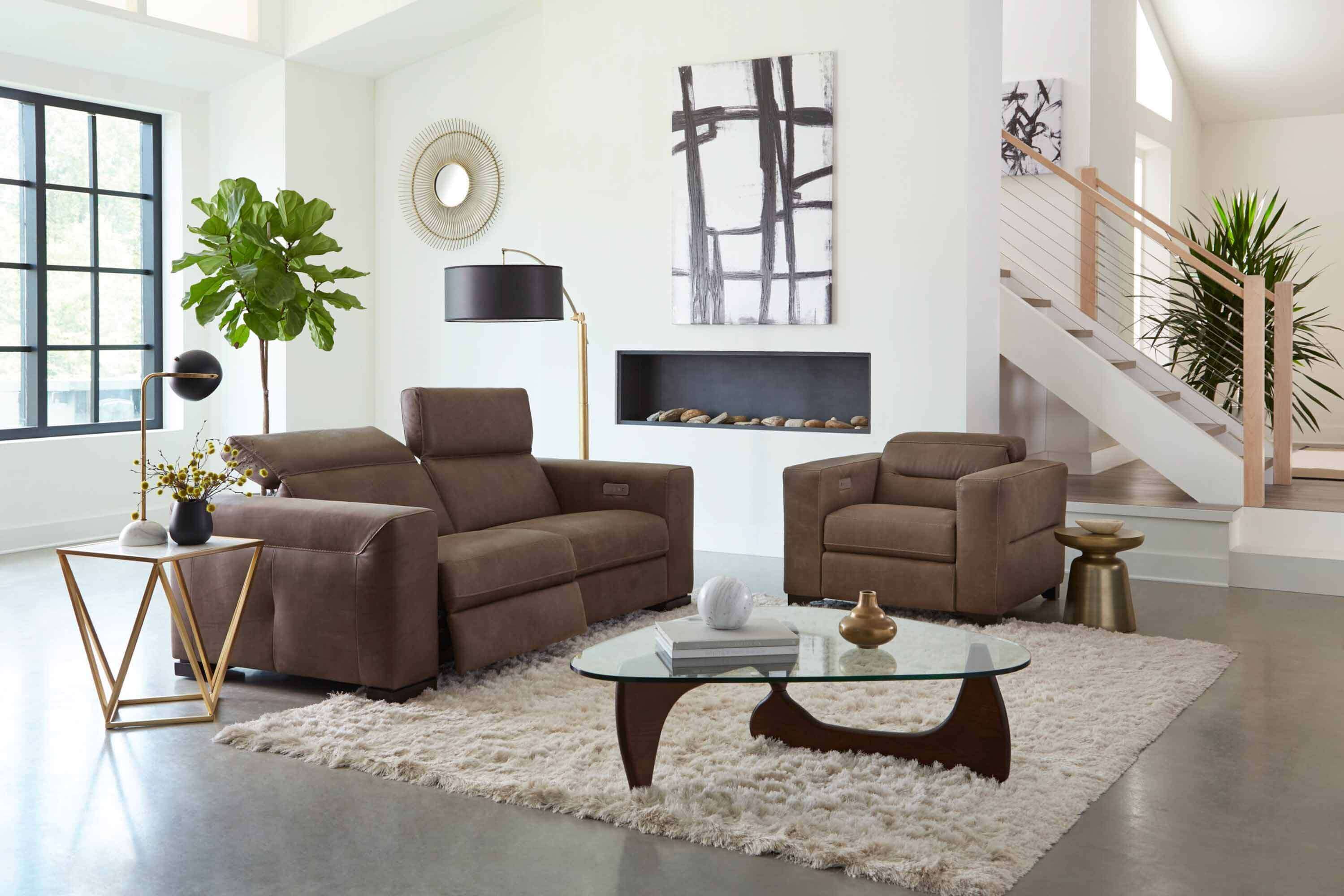 Murano Leather Power Reclining Loveseat With Articulating Headrest - Image 6