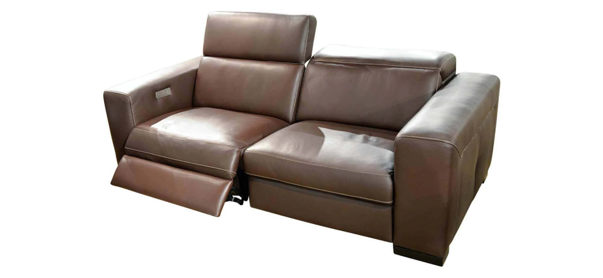 Murano Leather Power Reclining Loveseat With Articulating Headrest - Image 7