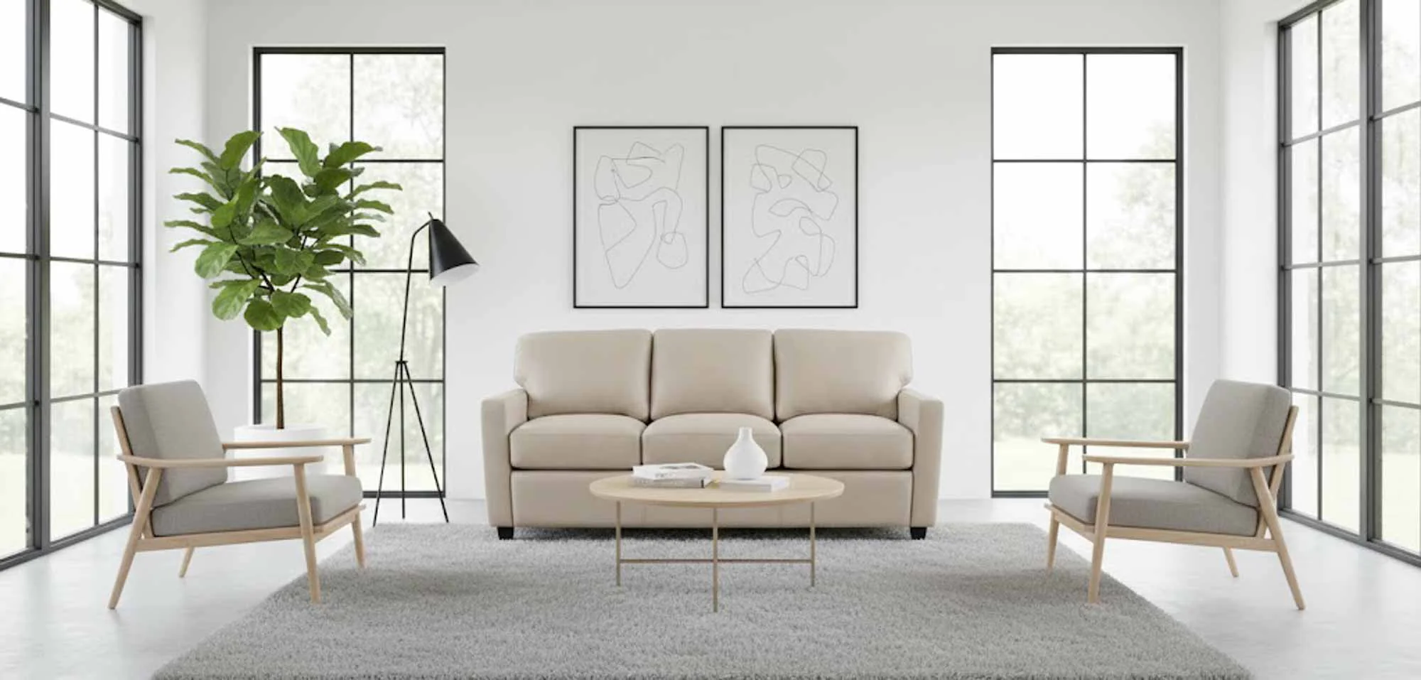 Myron Leather Sofa - Image 2