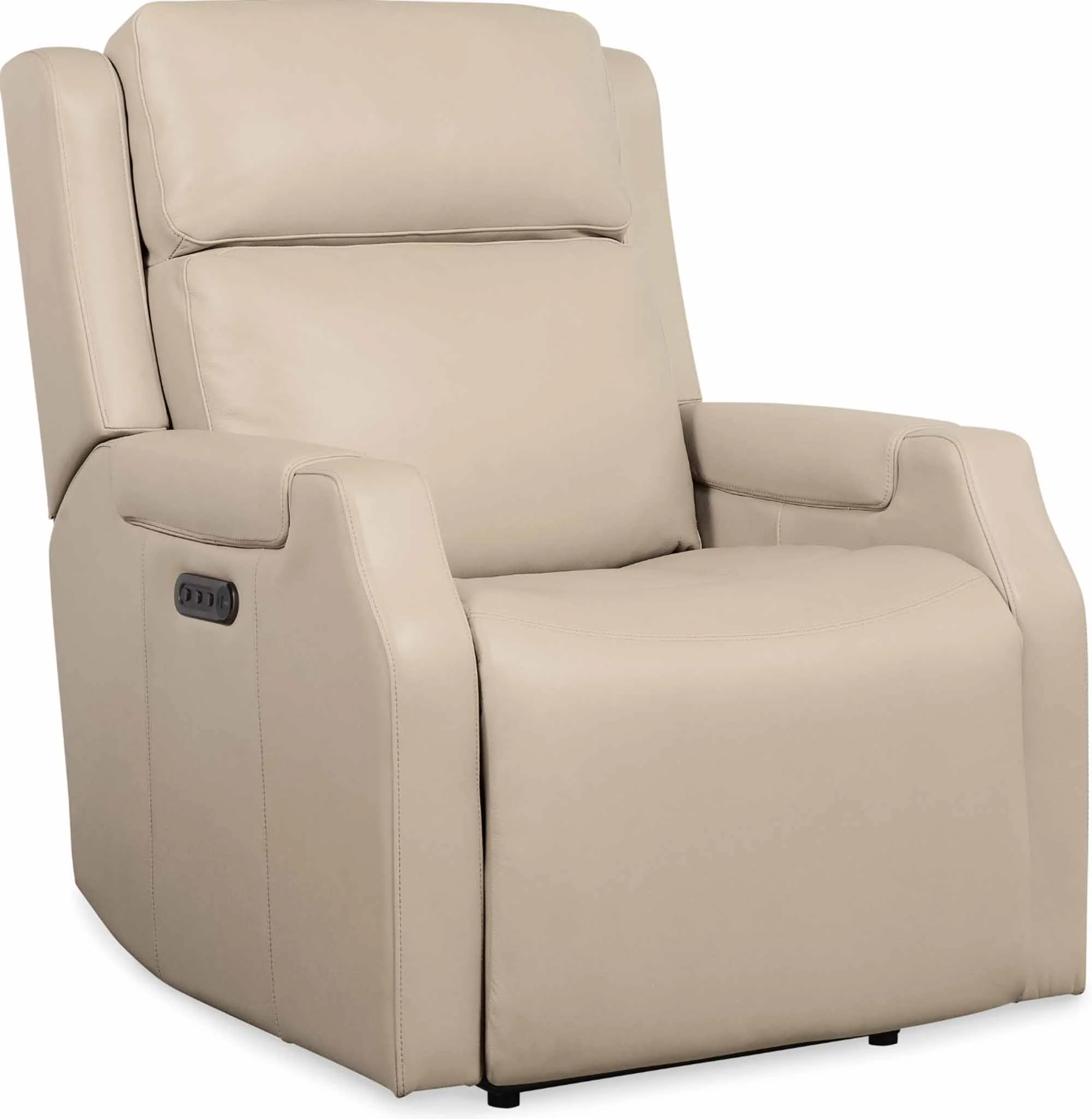 Nelly Zero Gravity Leather Power Reclining Sofa With Articulating Headrest and Lumbar In Beige