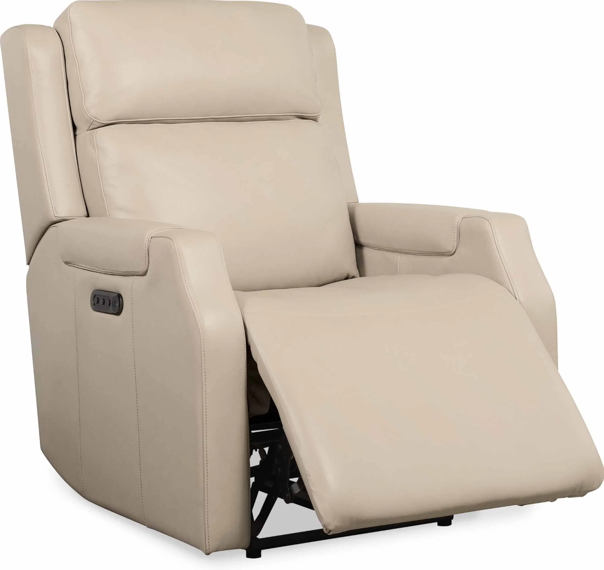 Nelly Zero Gravity Leather Power Reclining Sofa With Articulating Headrest and Lumbar In Beige - Image 6
