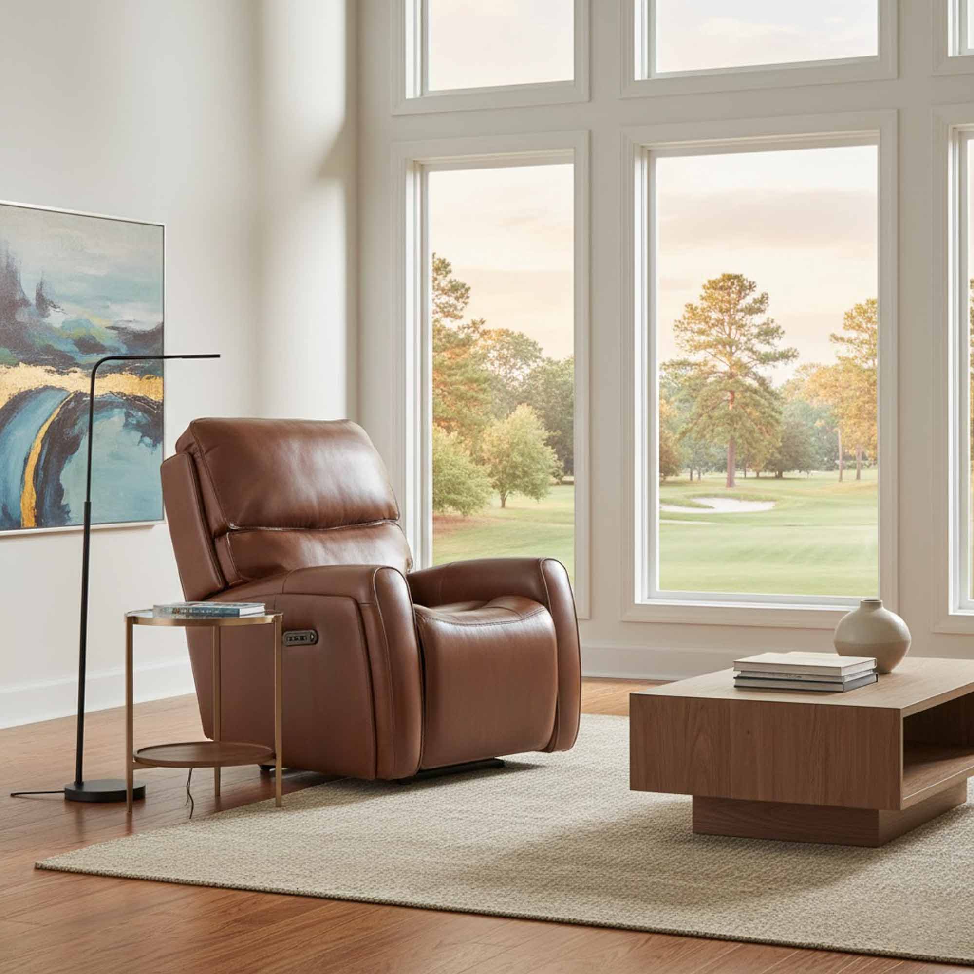 Nemy Leather Zero Gravity Power Recliner With Articulating Headrest And Lumbar - Image 8