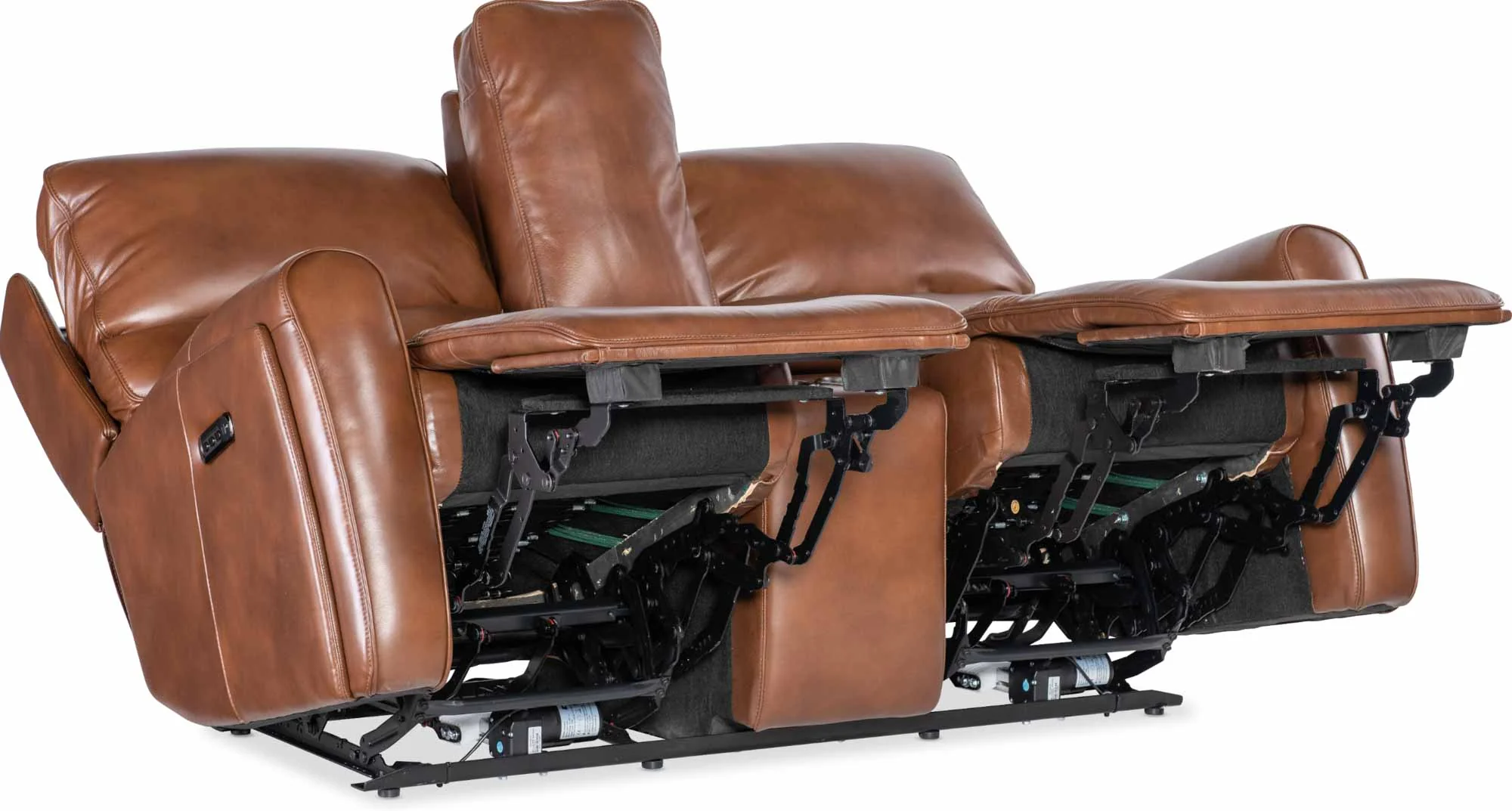 Nemy Leather Zero Gravity Power Reclining Console Loveseat With Articulating Headrest And Lumbar - Image 4