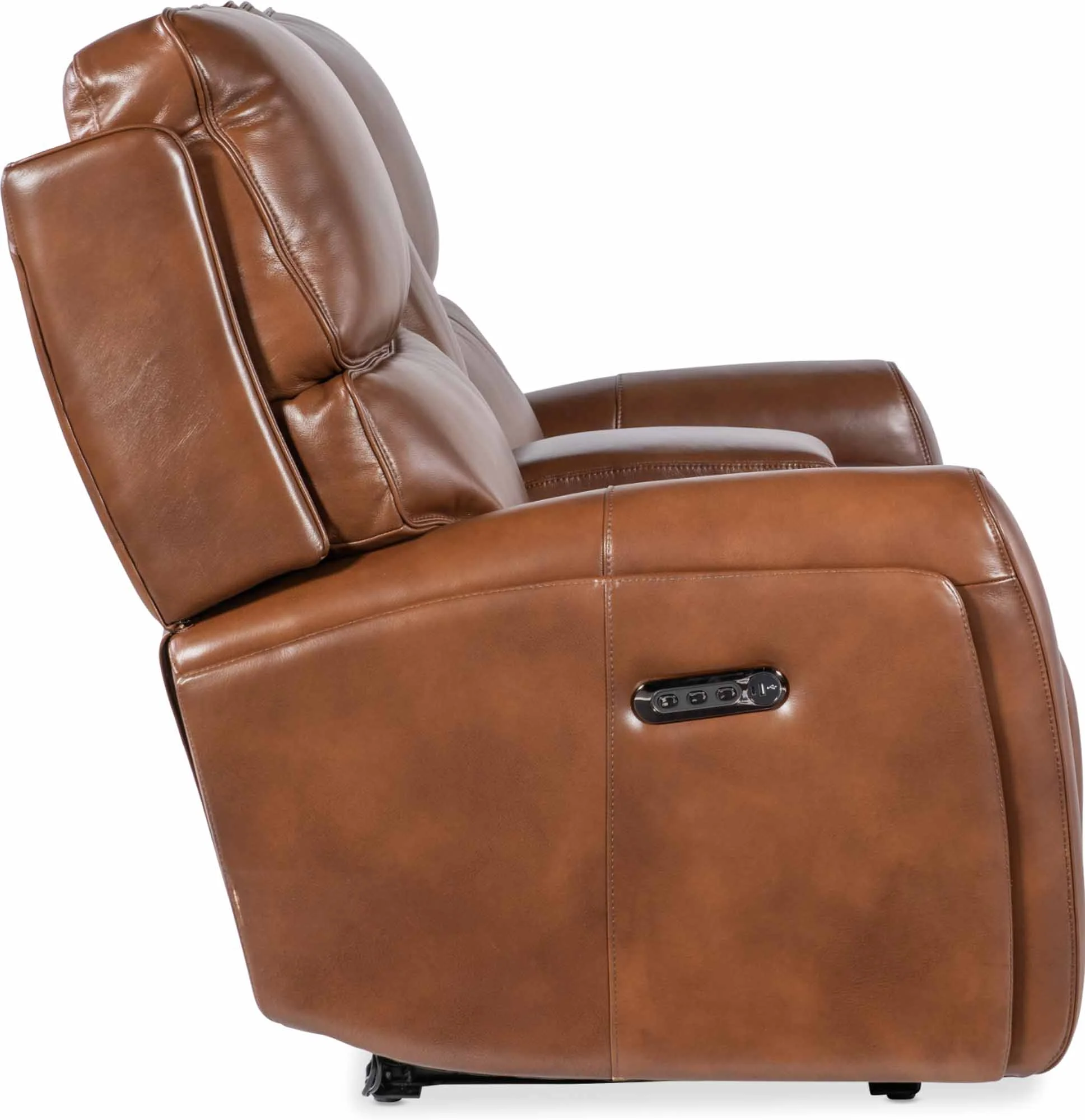 Nemy Leather Zero Gravity Power Reclining Console Loveseat With Articulating Headrest And Lumbar - Image 6