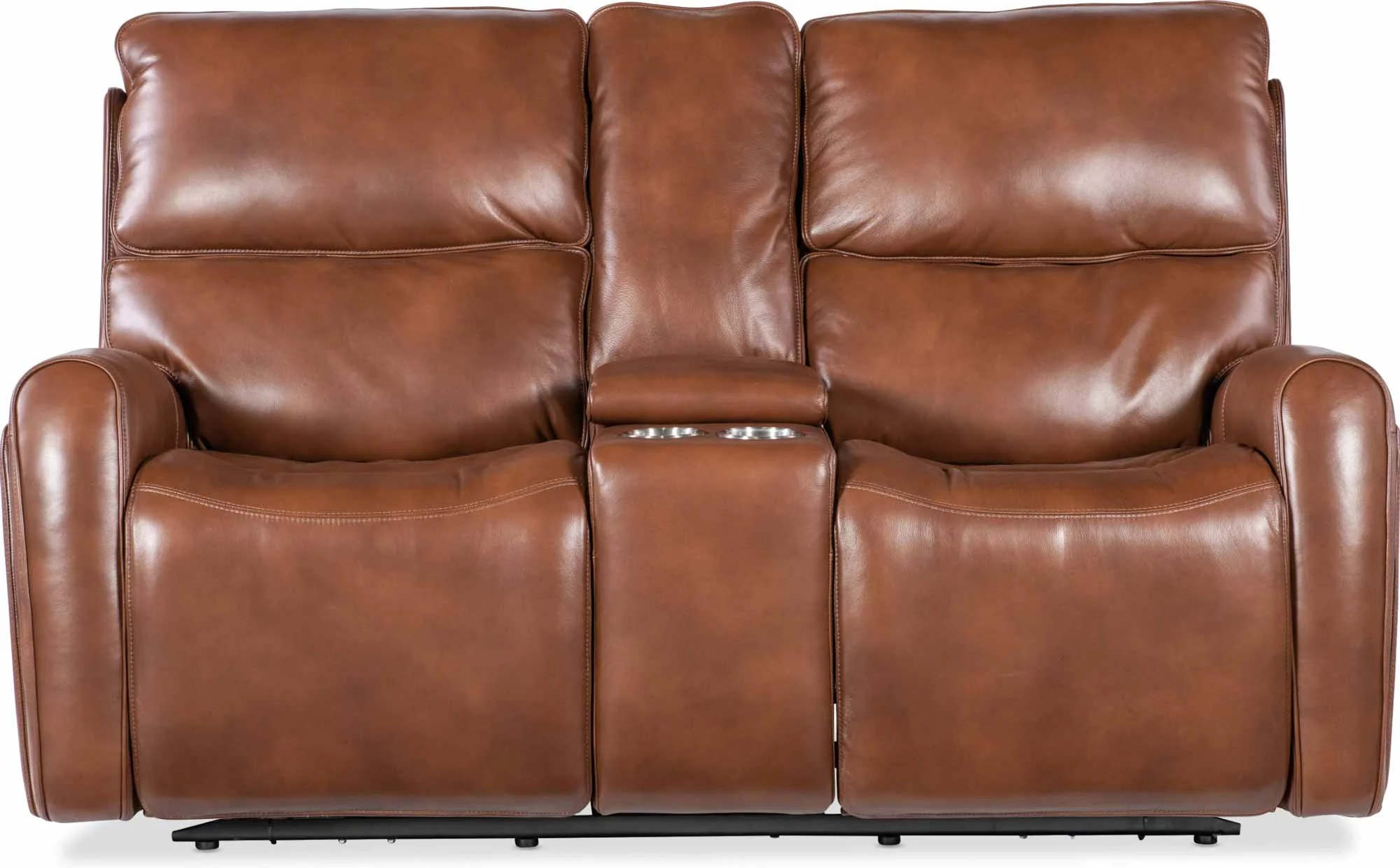 Nemy Leather Zero Gravity Power Reclining Console Loveseat With Articulating Headrest And Lumbar - Image 7