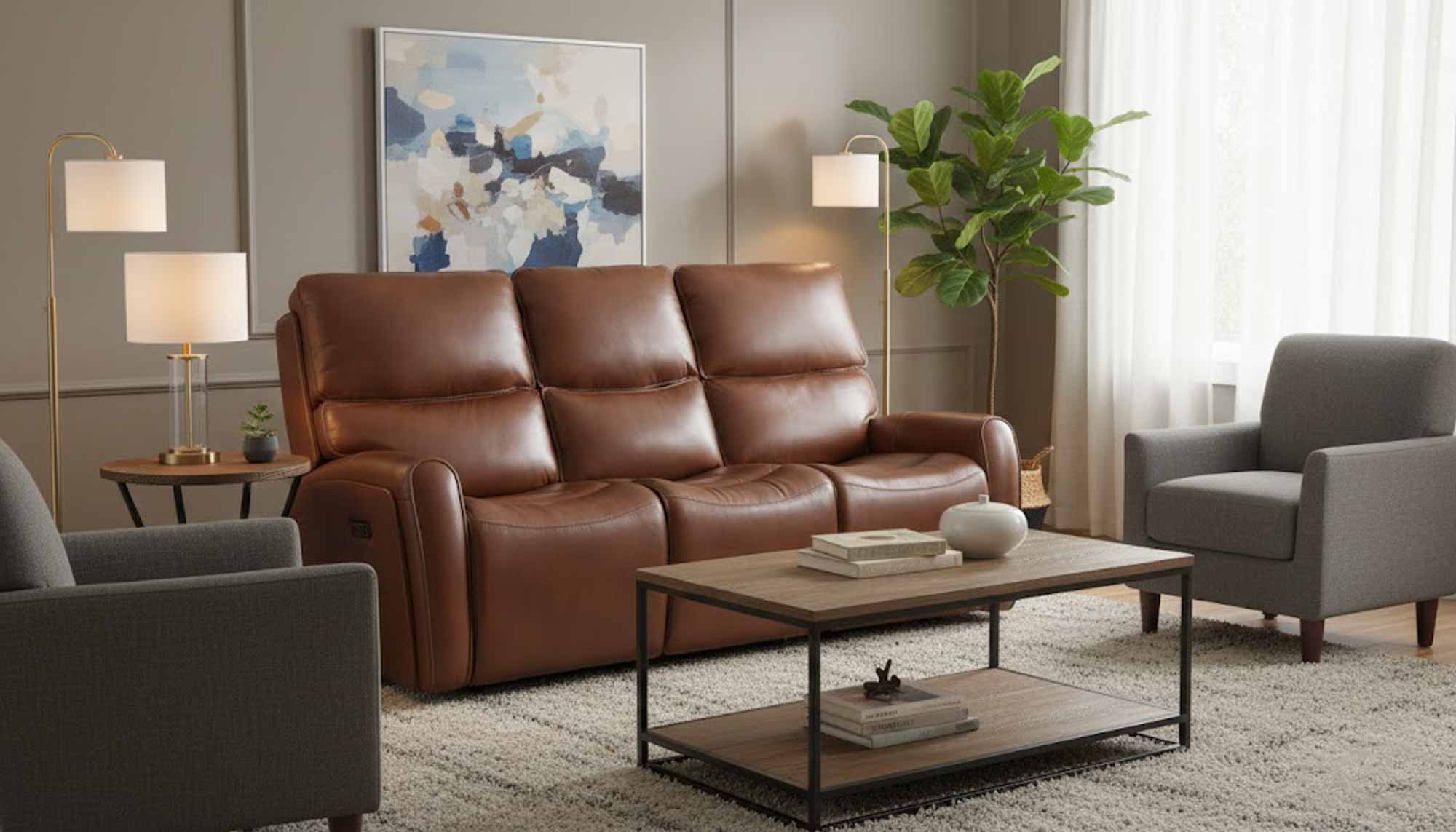 Nemy Leather Zero Gravity Power Reclining Sofa With Articulating Headrest And Lumbar - Image 6