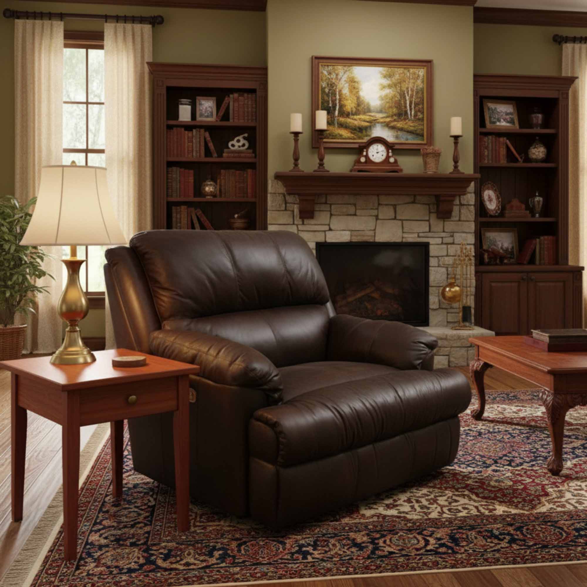 Nicholas Leather Oversize Recliner - Image 4