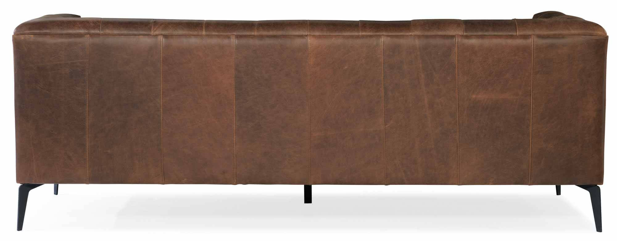 Nicolla Leather Sofa In Brown - Image 3