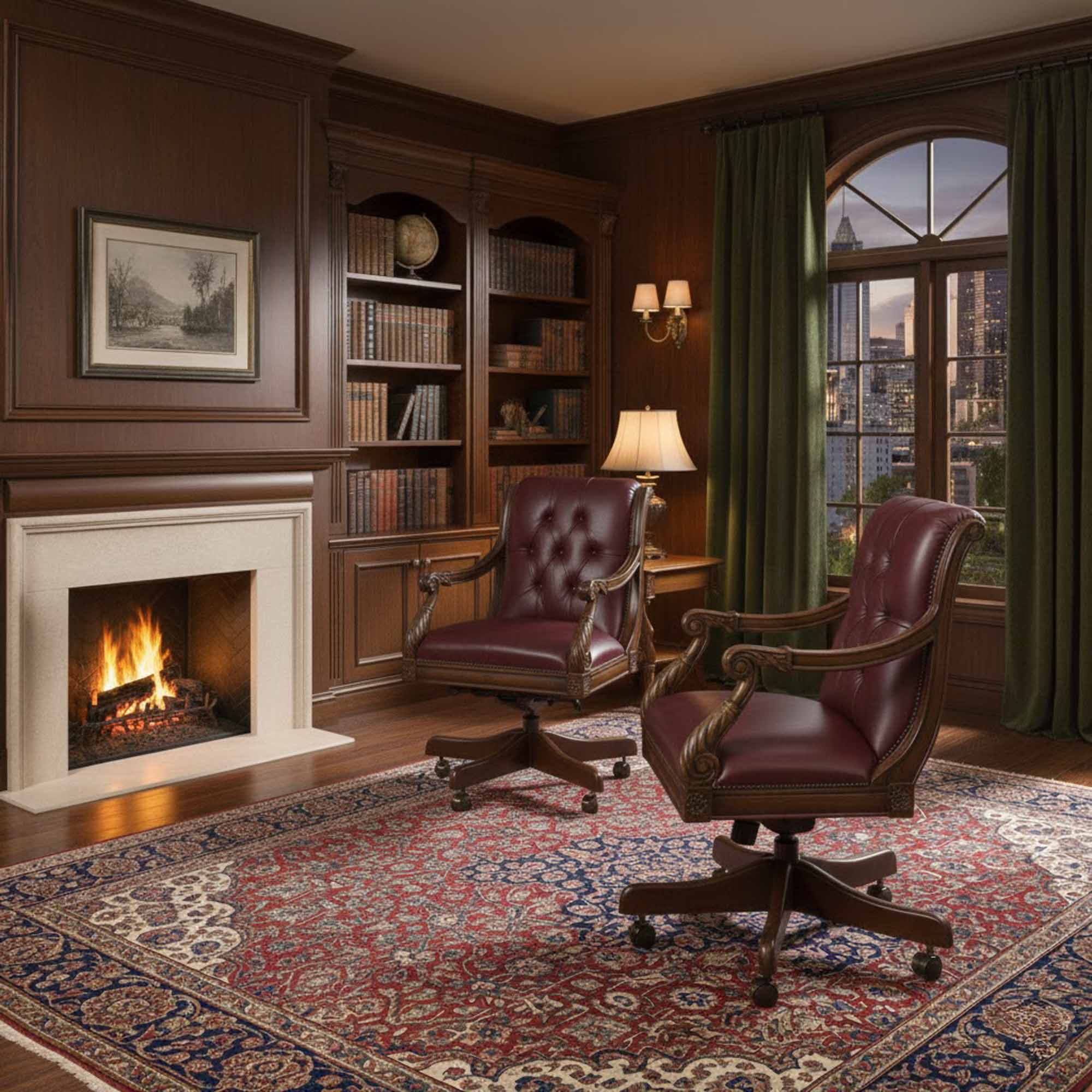 Nob Hill Leather Swivel Tilt Chair - Image 4