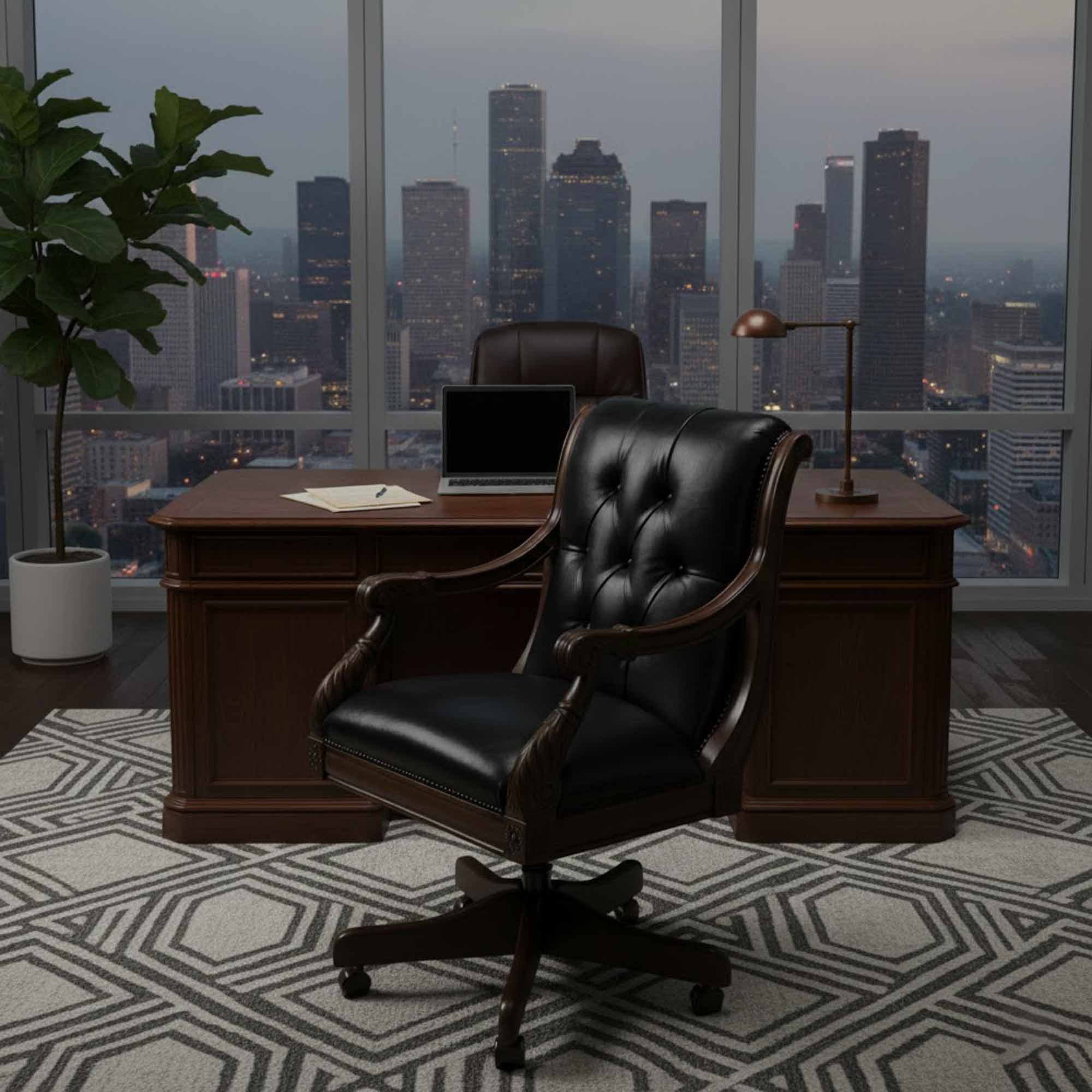 Nob Hill Leather Swivel Tilt Chair - Image 6