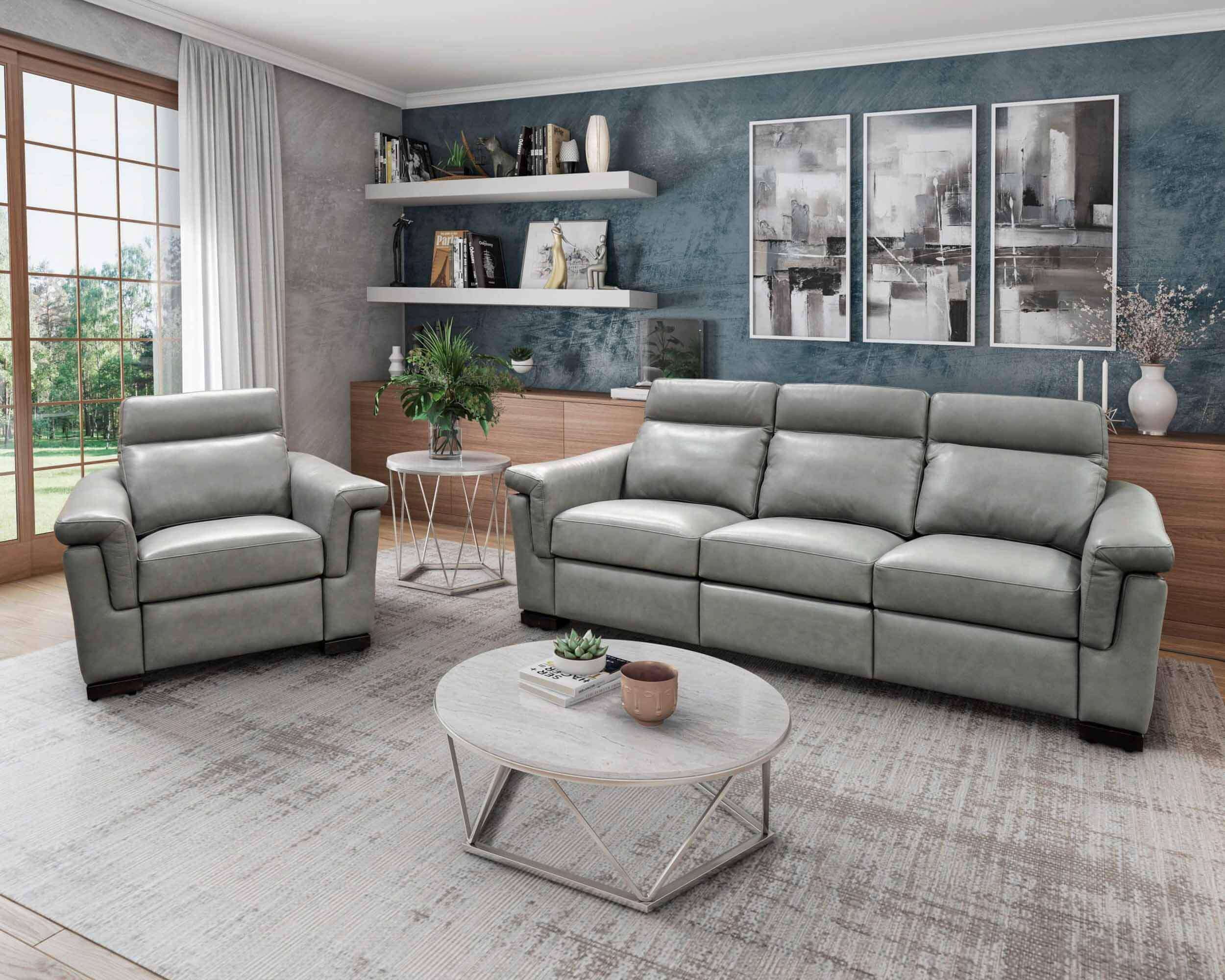 Nolan Leather Power Reclining Loveseat With Articulating Headrest - Image 4