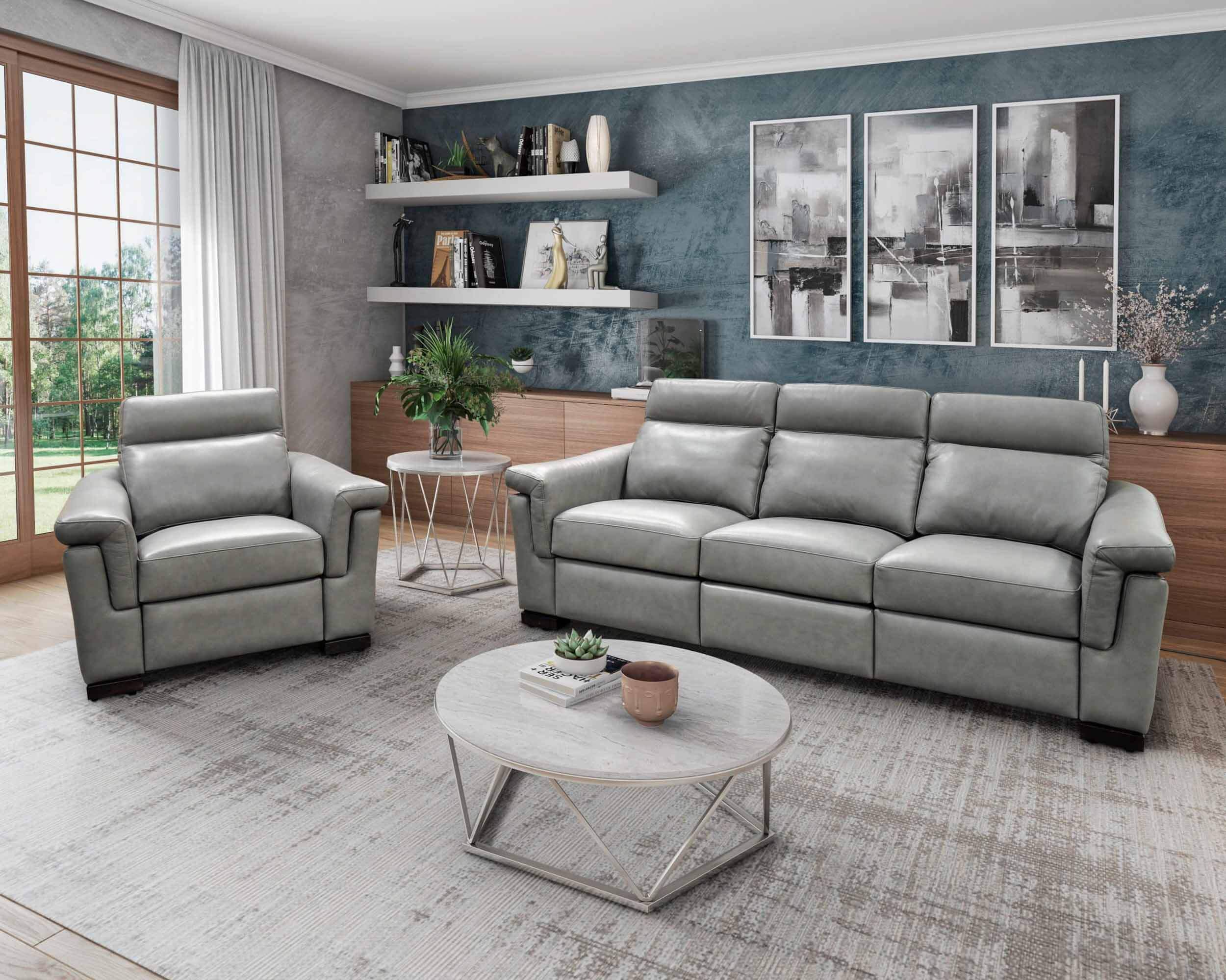 Nolan Leather Power Reclining Sofa With Articulating Headrest - Image 4