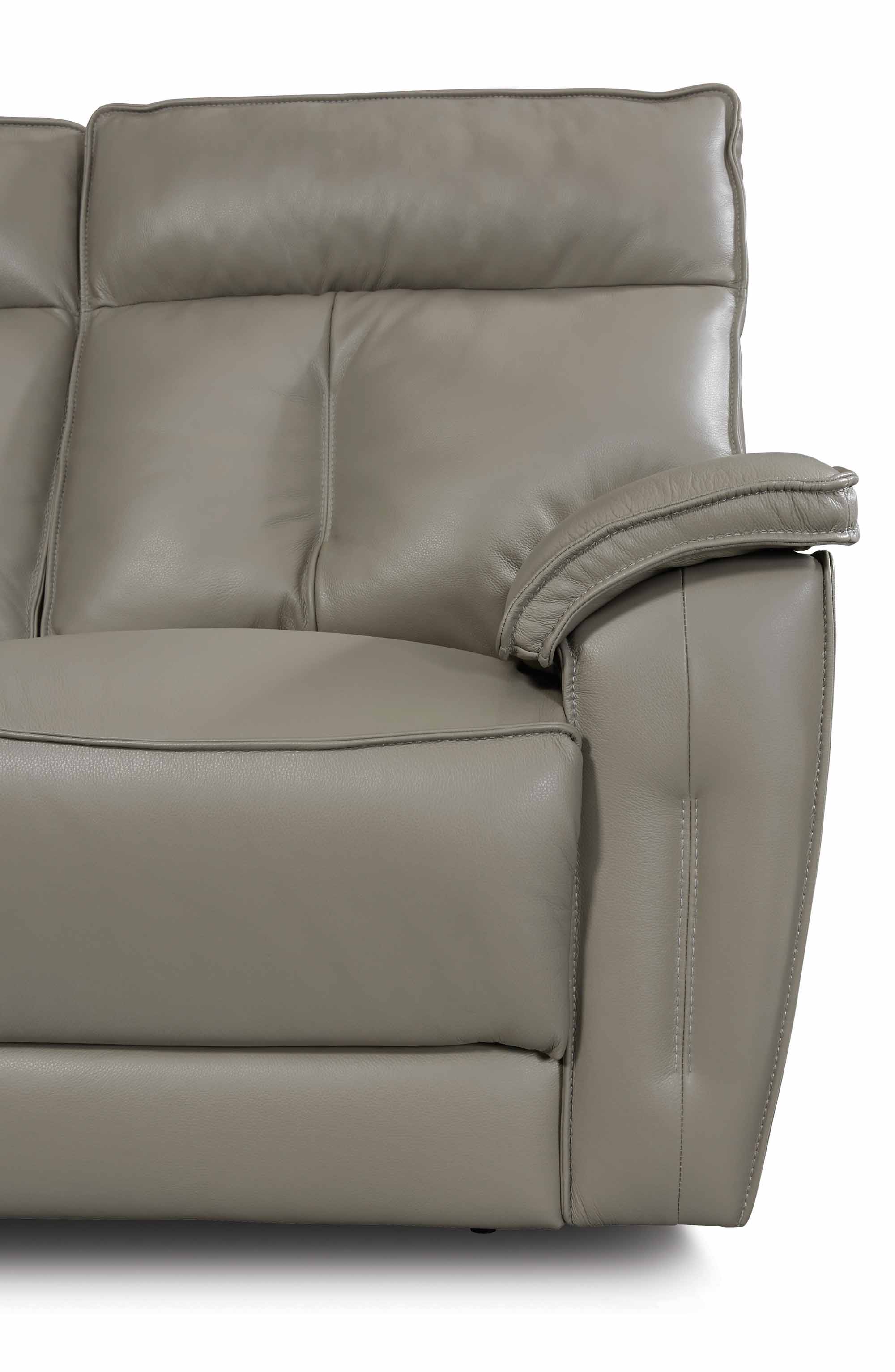 Oakley Leather Power Reclining Sectional With Articulating Headrest - Image 2