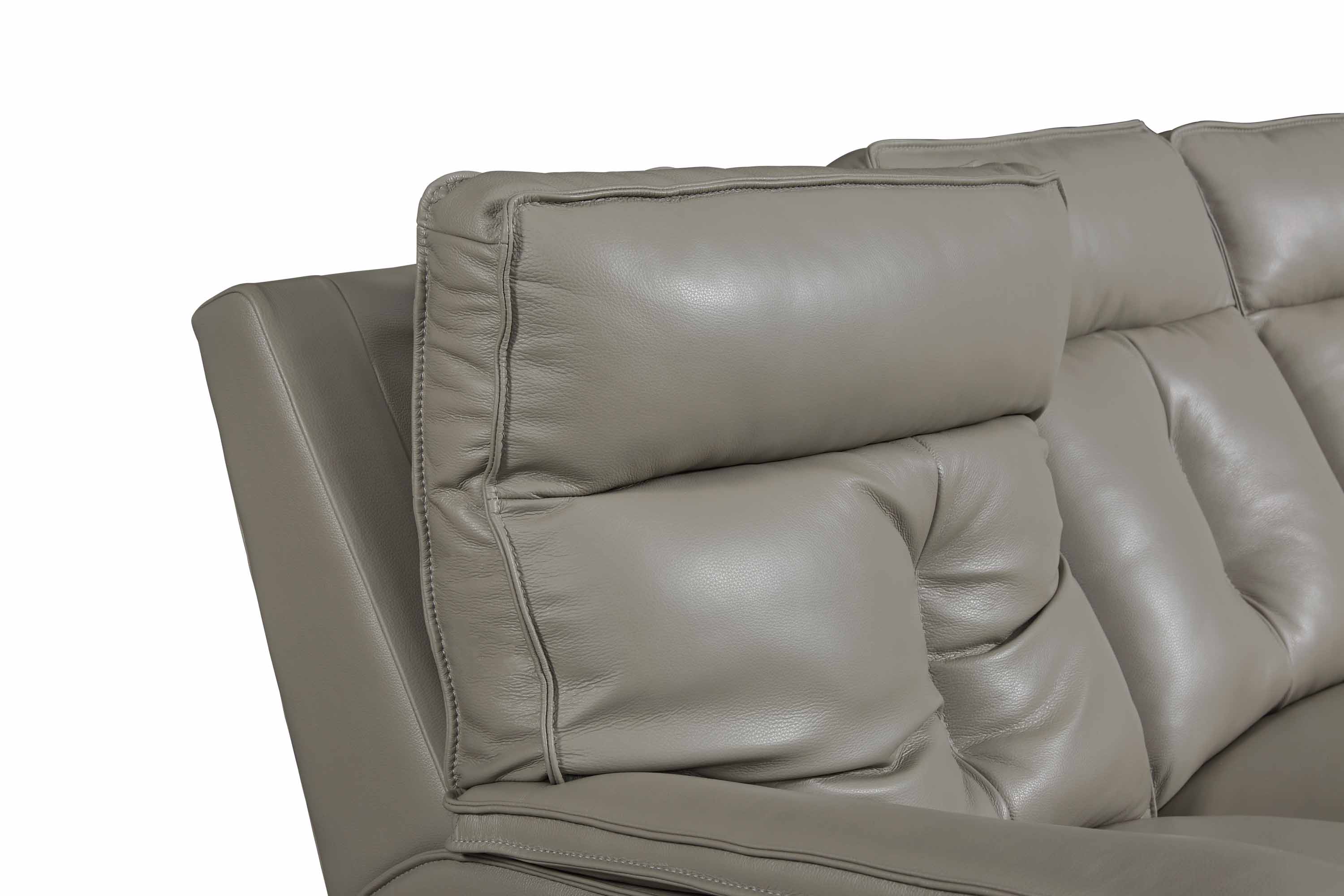 Oakley Leather Power Reclining Sectional With Articulating Headrest - Image 4