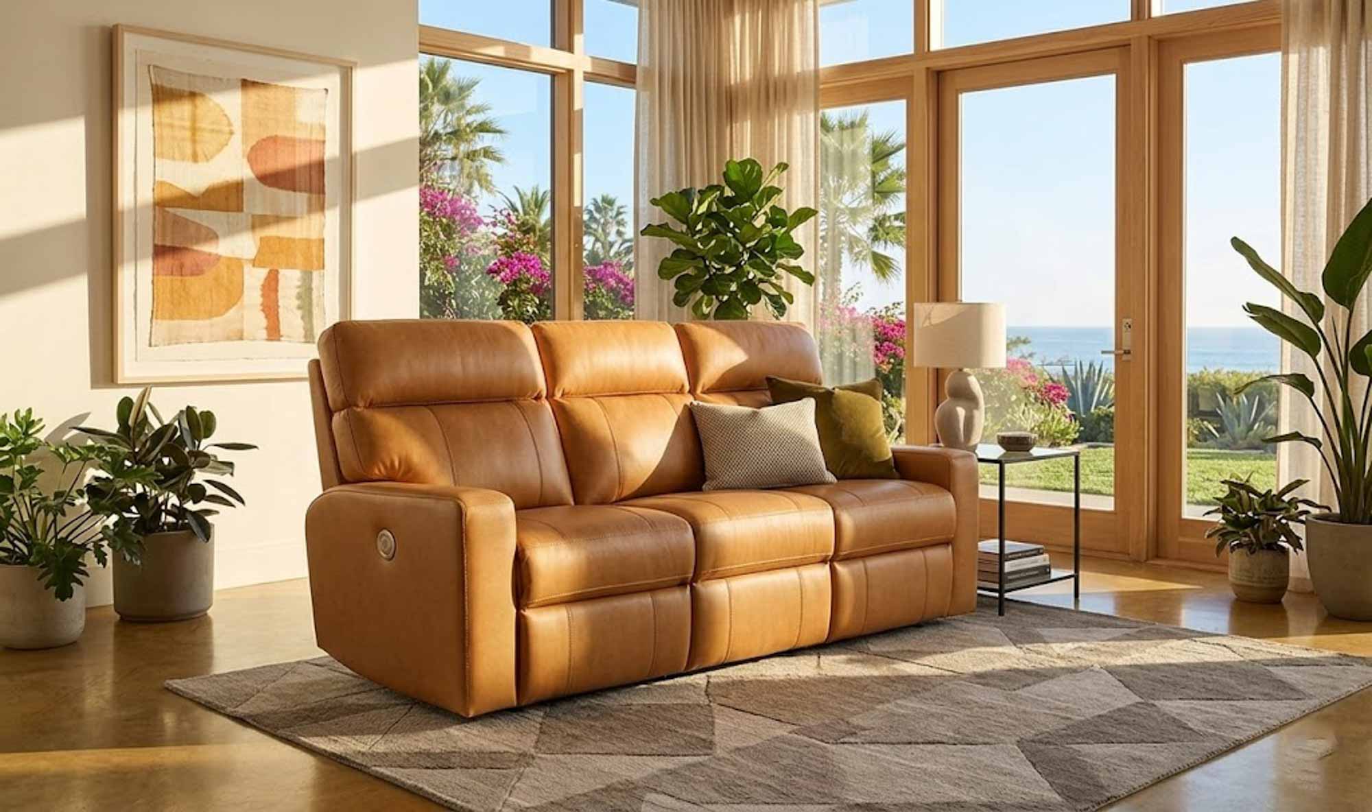 Oakwood Leather Power Reclining Loveseat - Image 10