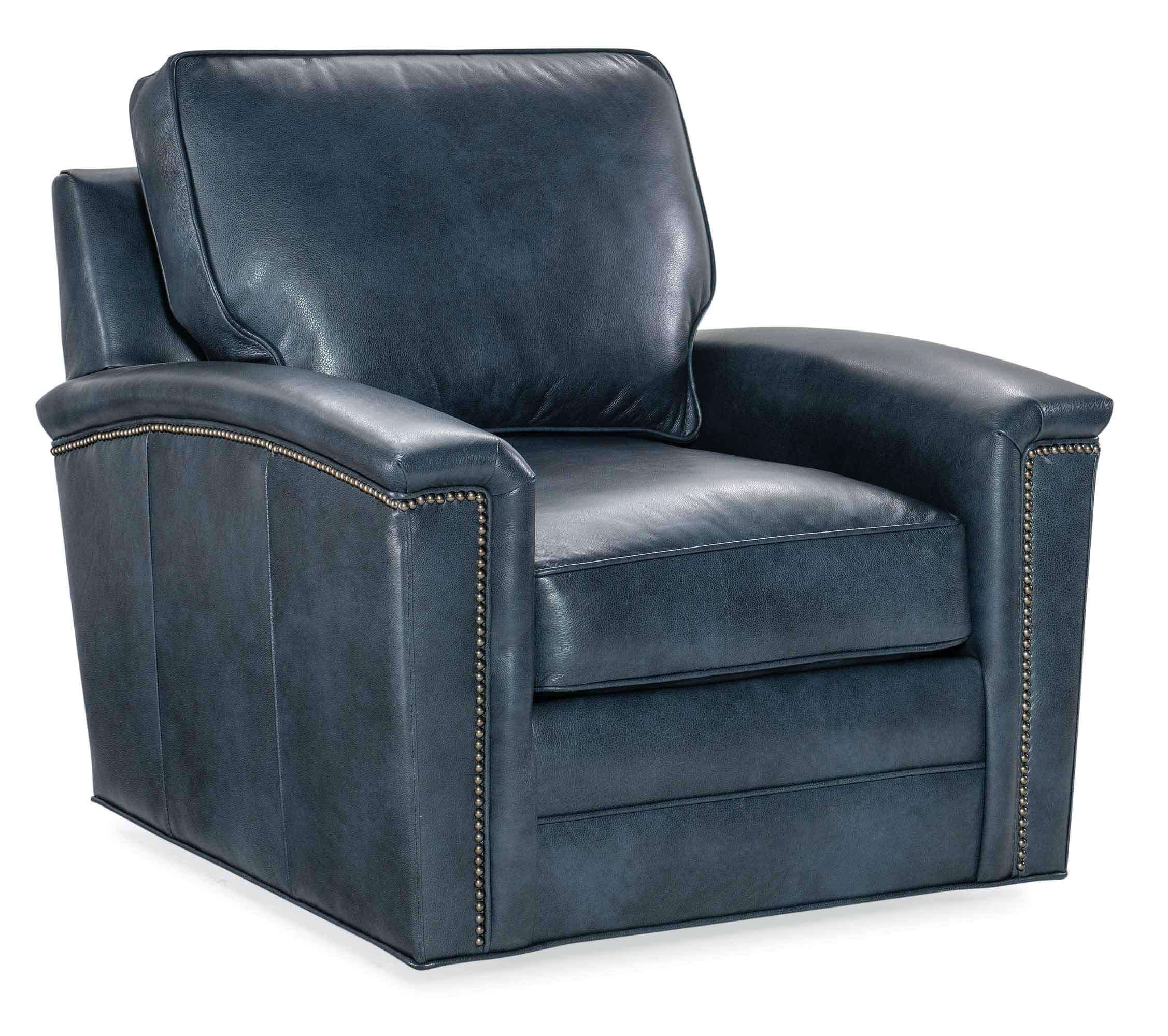 Ollie Leather Swivel Chair