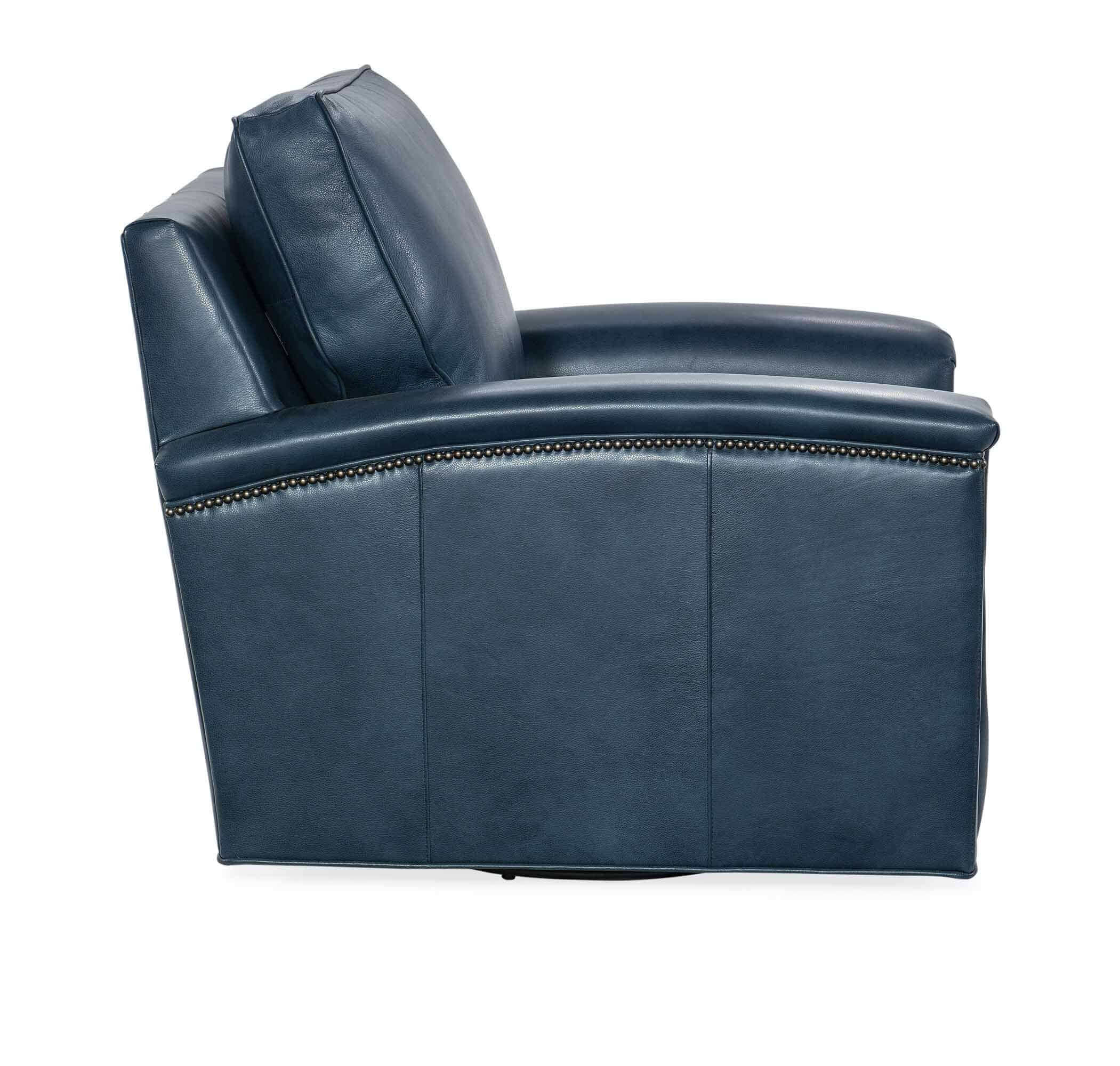 Ollie Leather Swivel Chair - Image 2