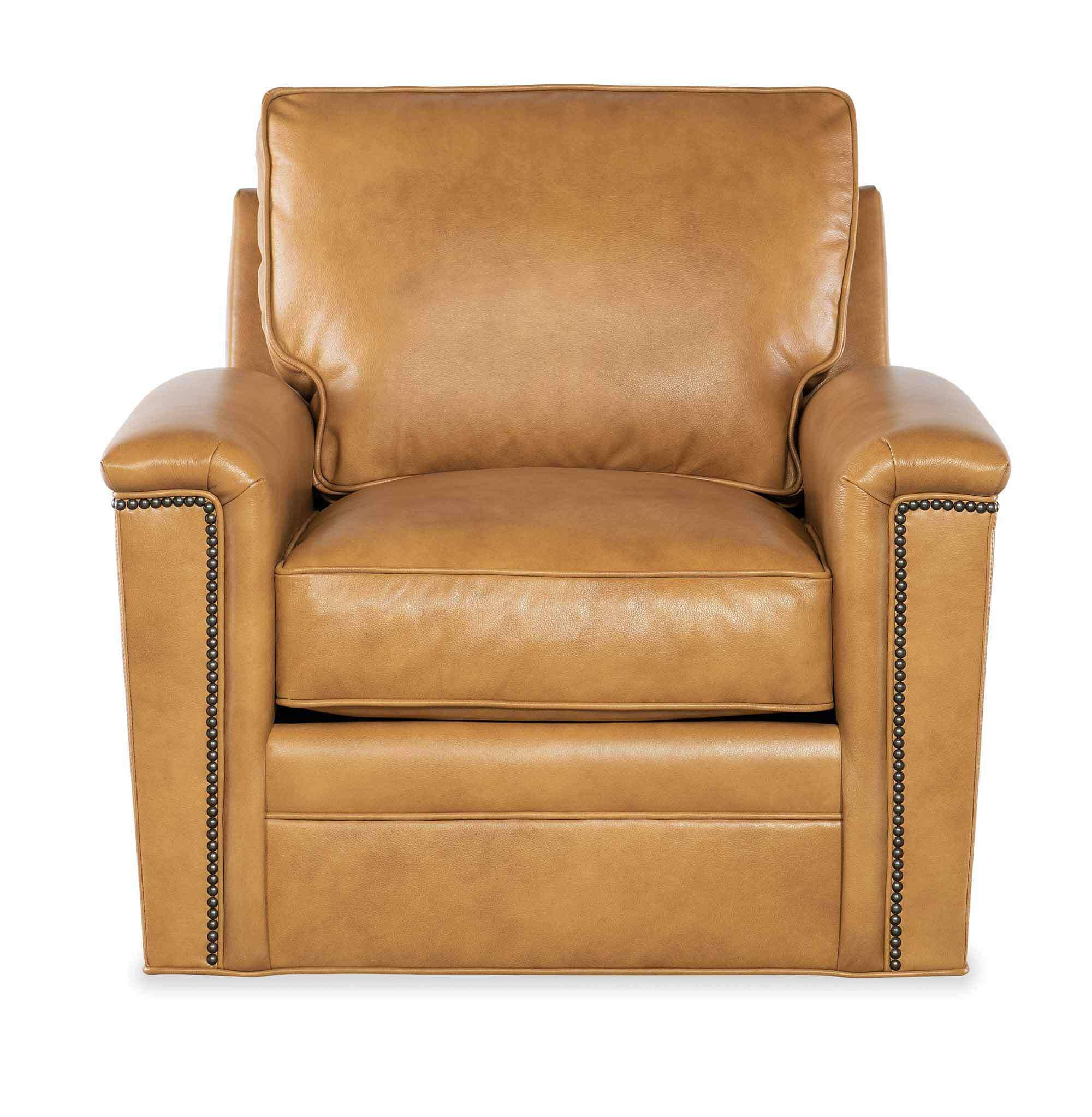 Ollie Leather Swivel Chair - Image 5