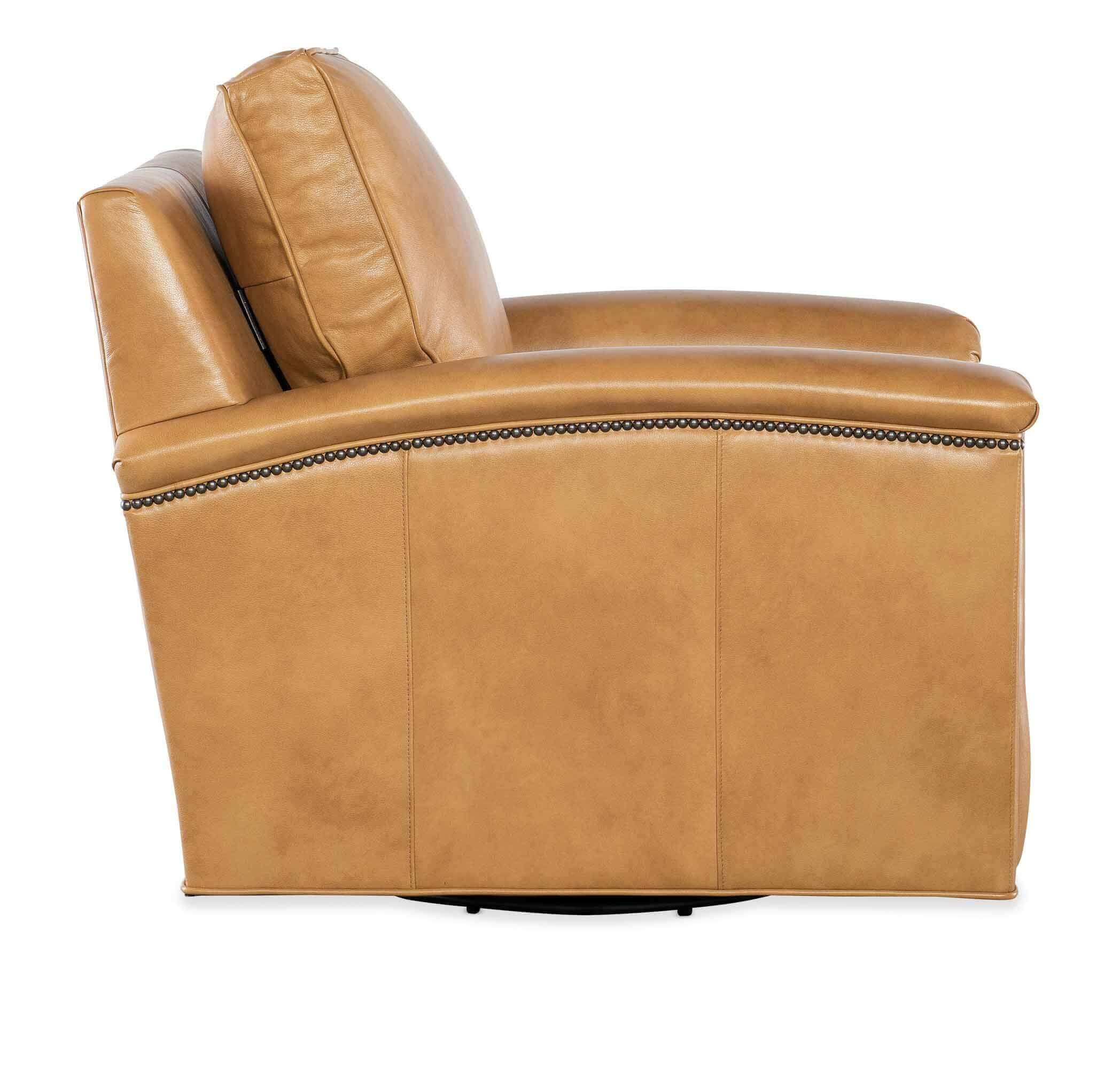 Ollie Leather Swivel Chair - Image 6