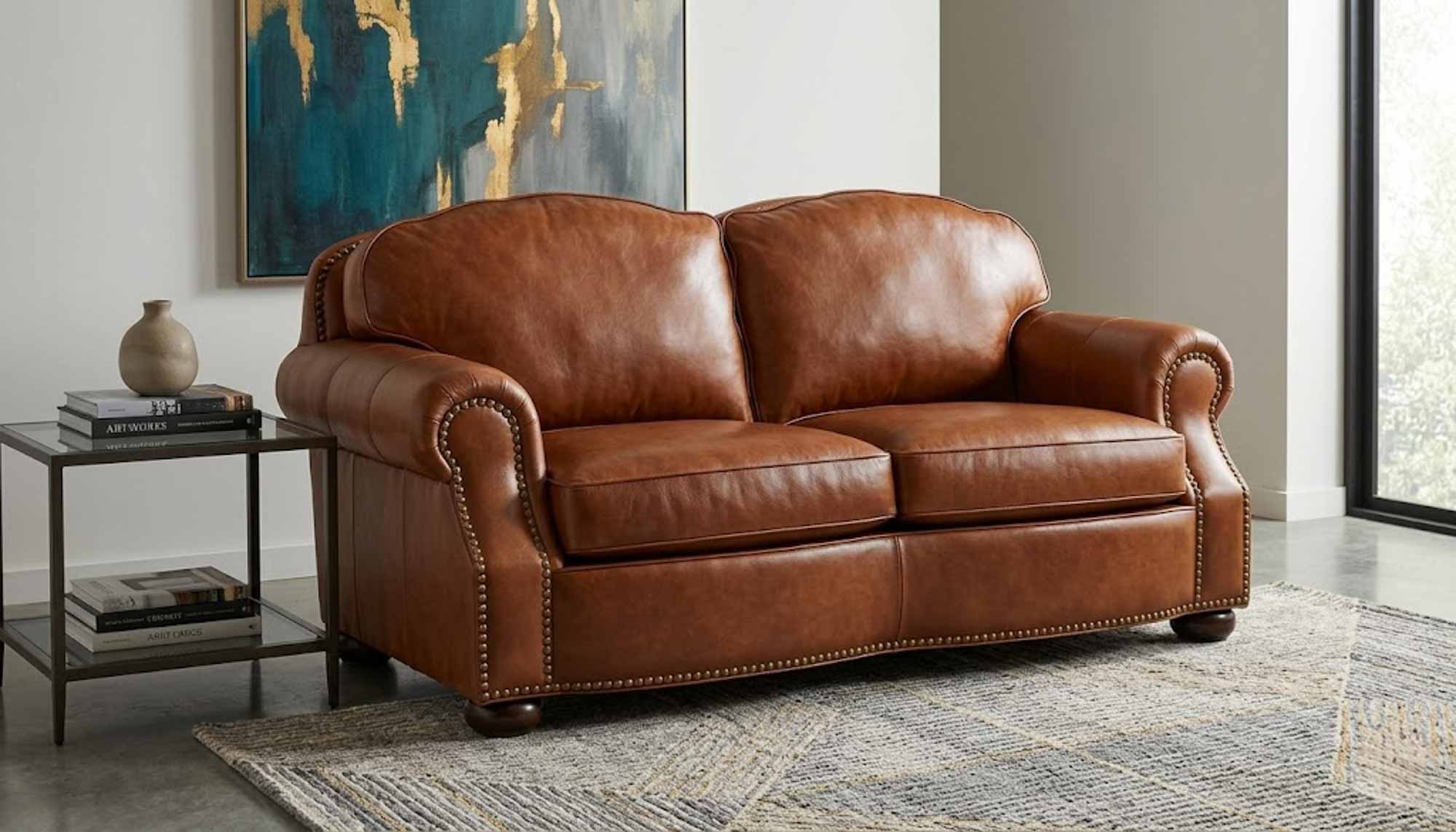 Palmdale Leather Loveseat - Image 2