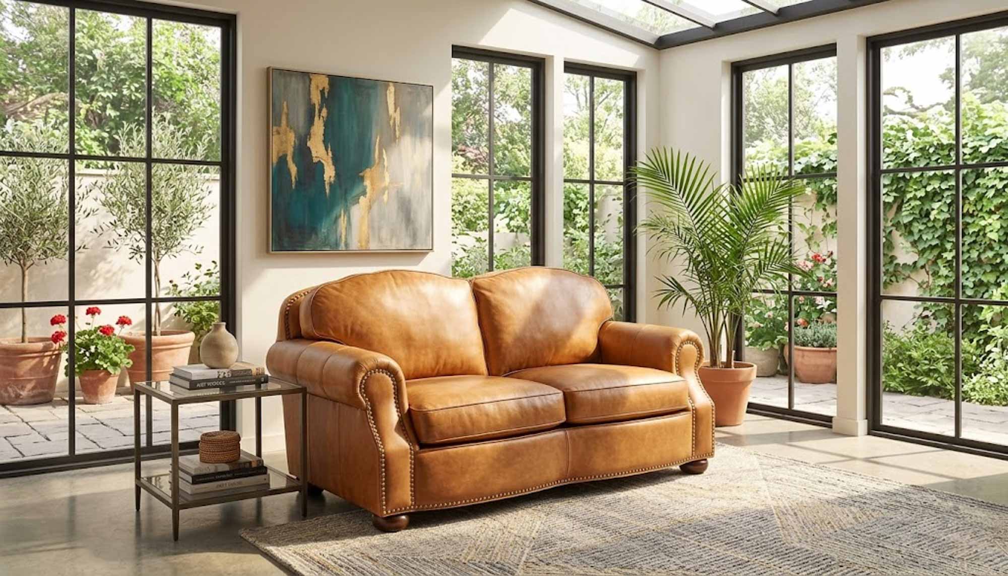 Palmdale Leather Loveseat - Image 3