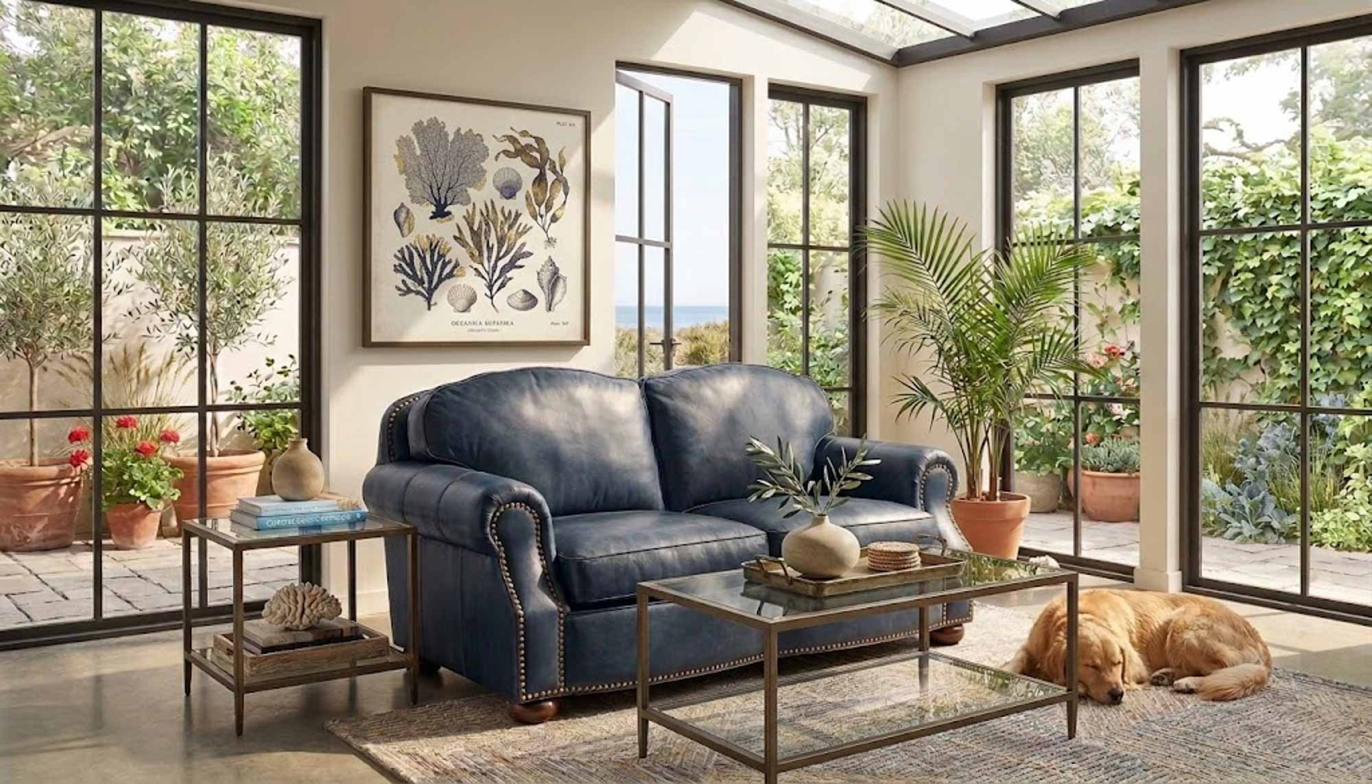 Palmdale Leather Loveseat - Image 4