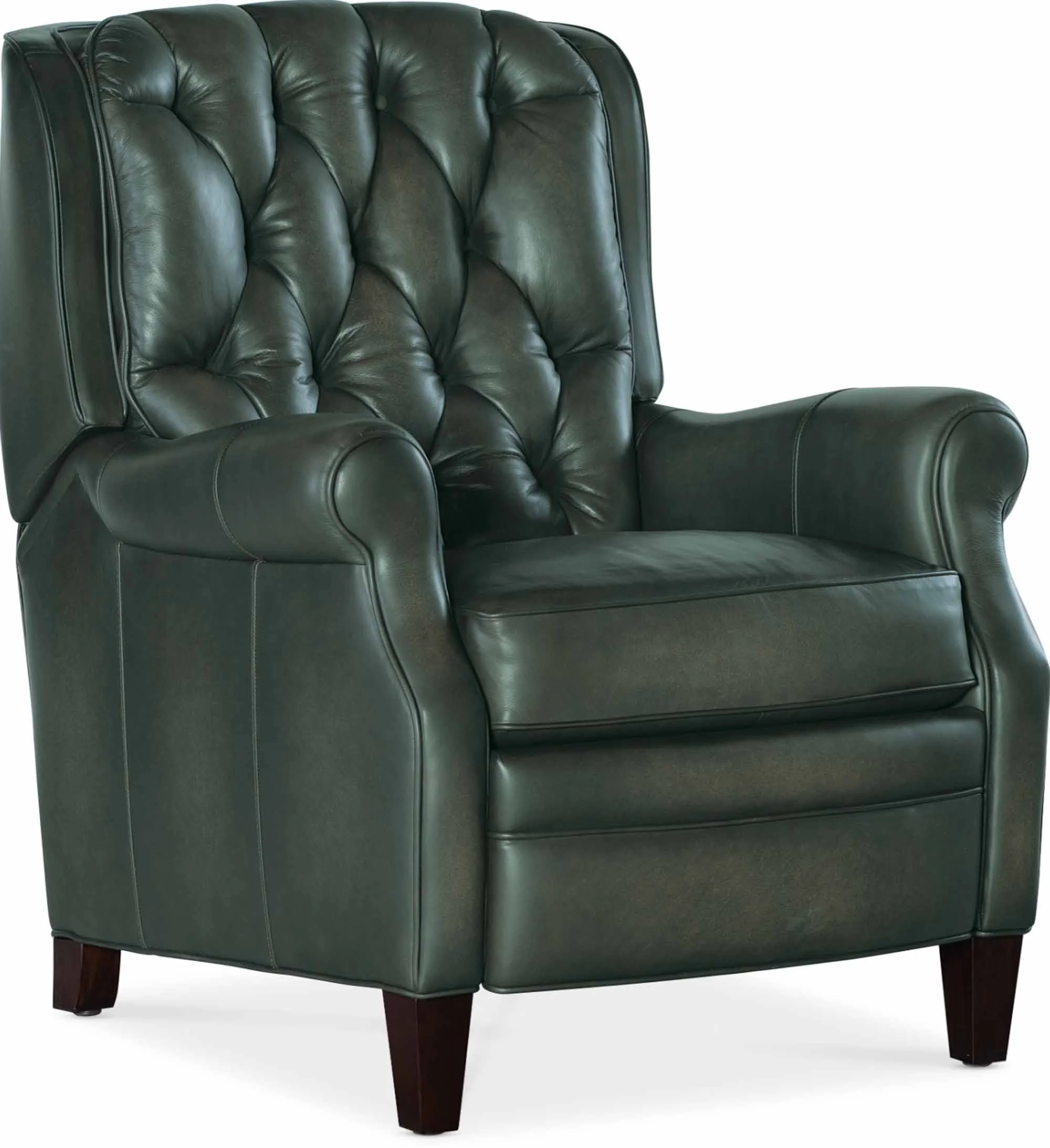 Palmer Leather Recliner In Green
