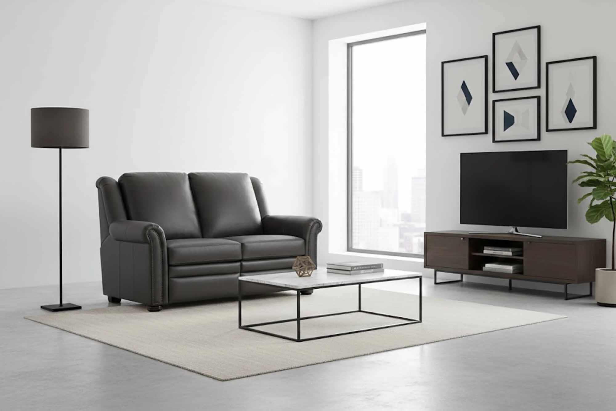 Patriot Leather Power Reclining Loveseat With Articulating Headrest - Image 3