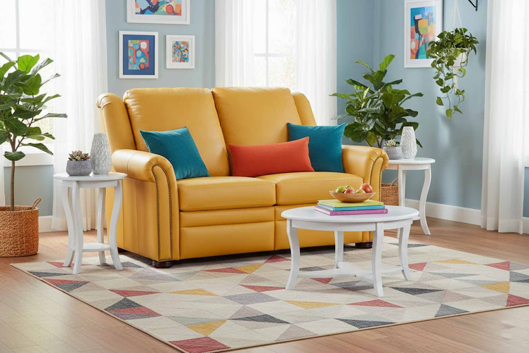 Patriot Leather Power Reclining Loveseat With Articulating Headrest - Image 4