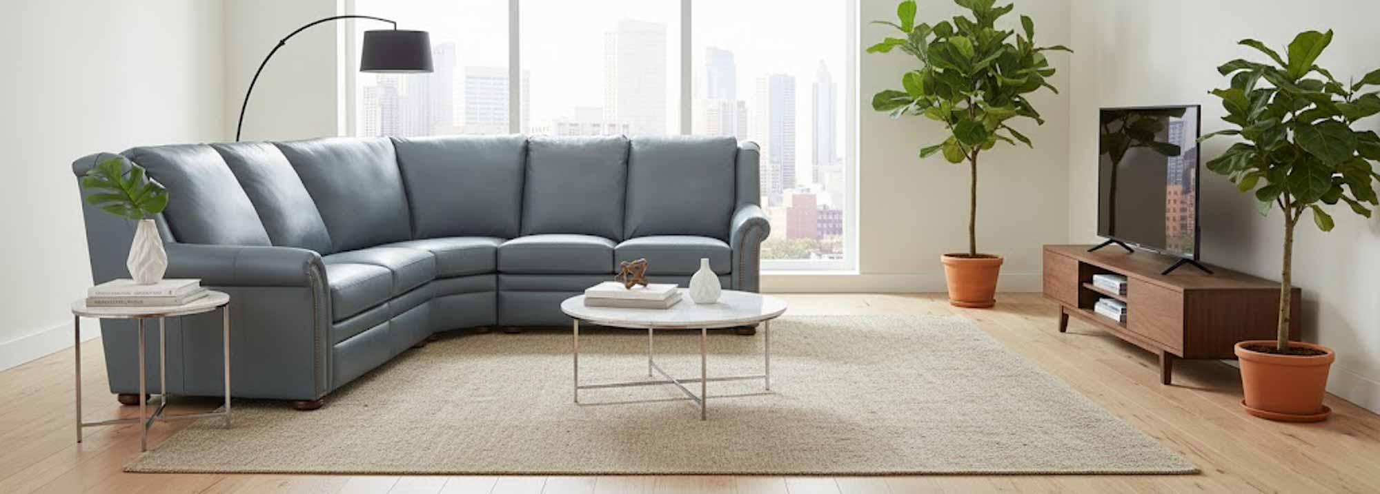 Patriot Leather Power Reclining Sectional With Articulating Headrest - Image 2