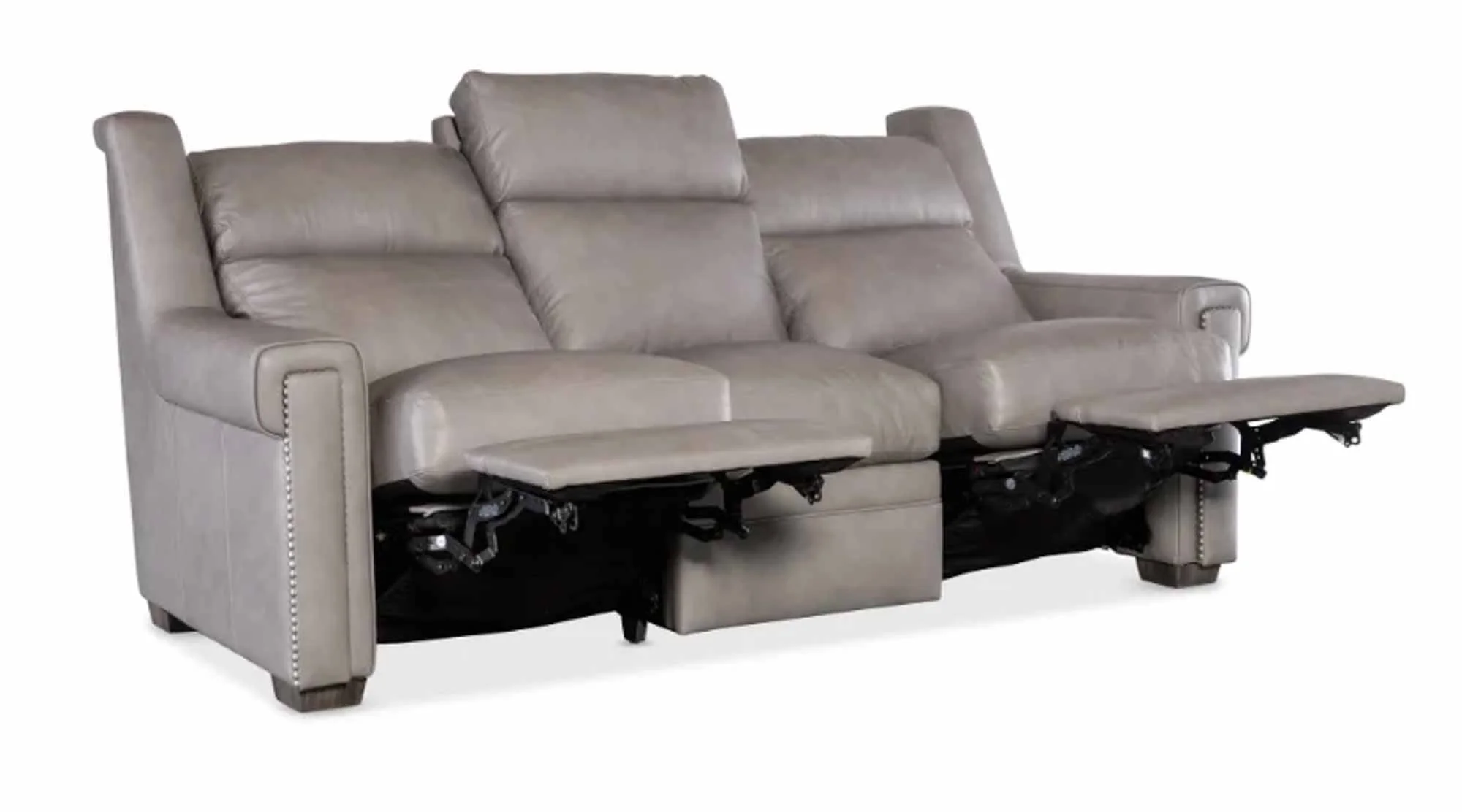 Patriot Leather Power Reclining Sofa With Articulating Headrest - Image 4