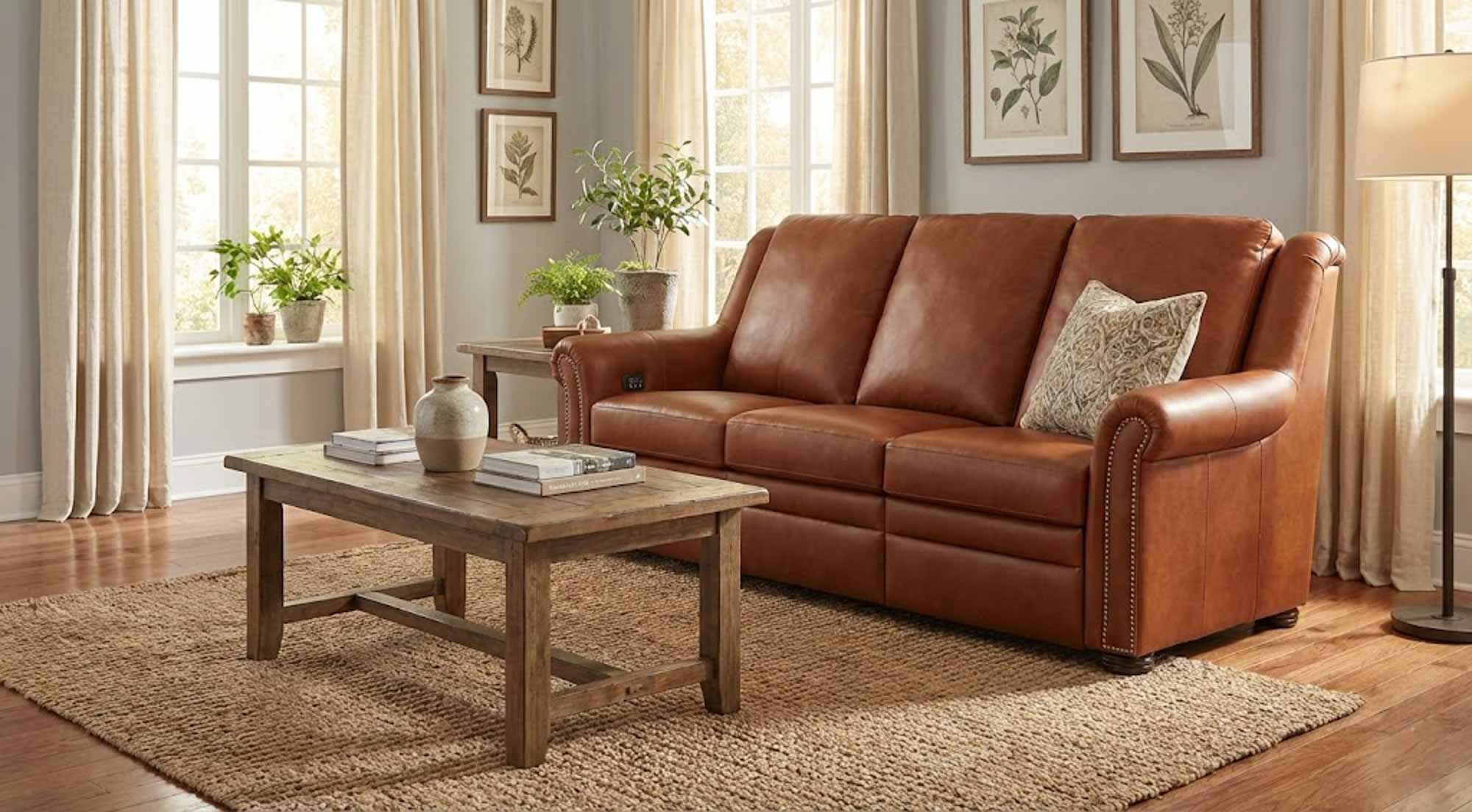 Patriot Leather Power Reclining Sofa With Articulating Headrest - Image 5