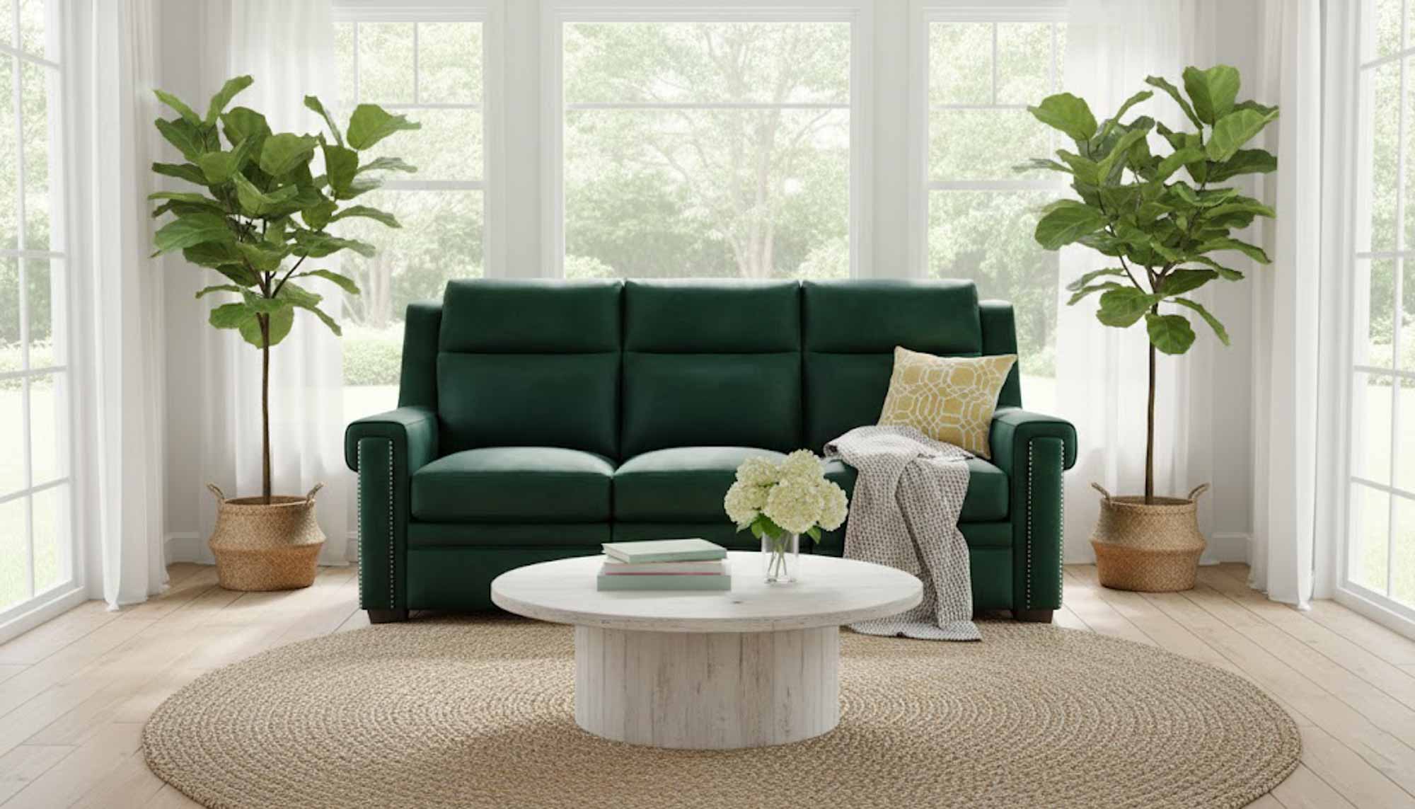 Patriot Leather Power Reclining Sofa With Articulating Headrest - Image 8