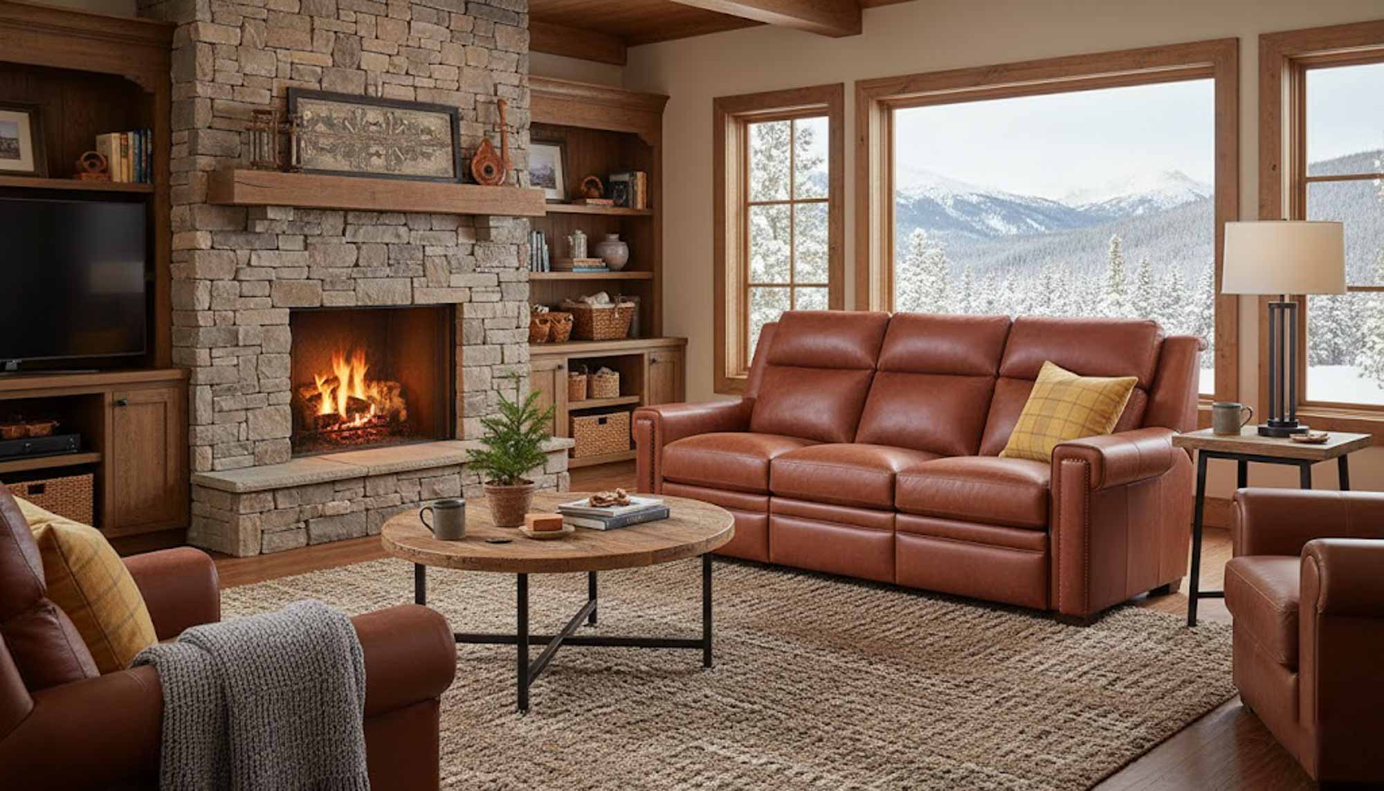Patriot Leather Power Reclining Sofa With Articulating Headrest - Image 9