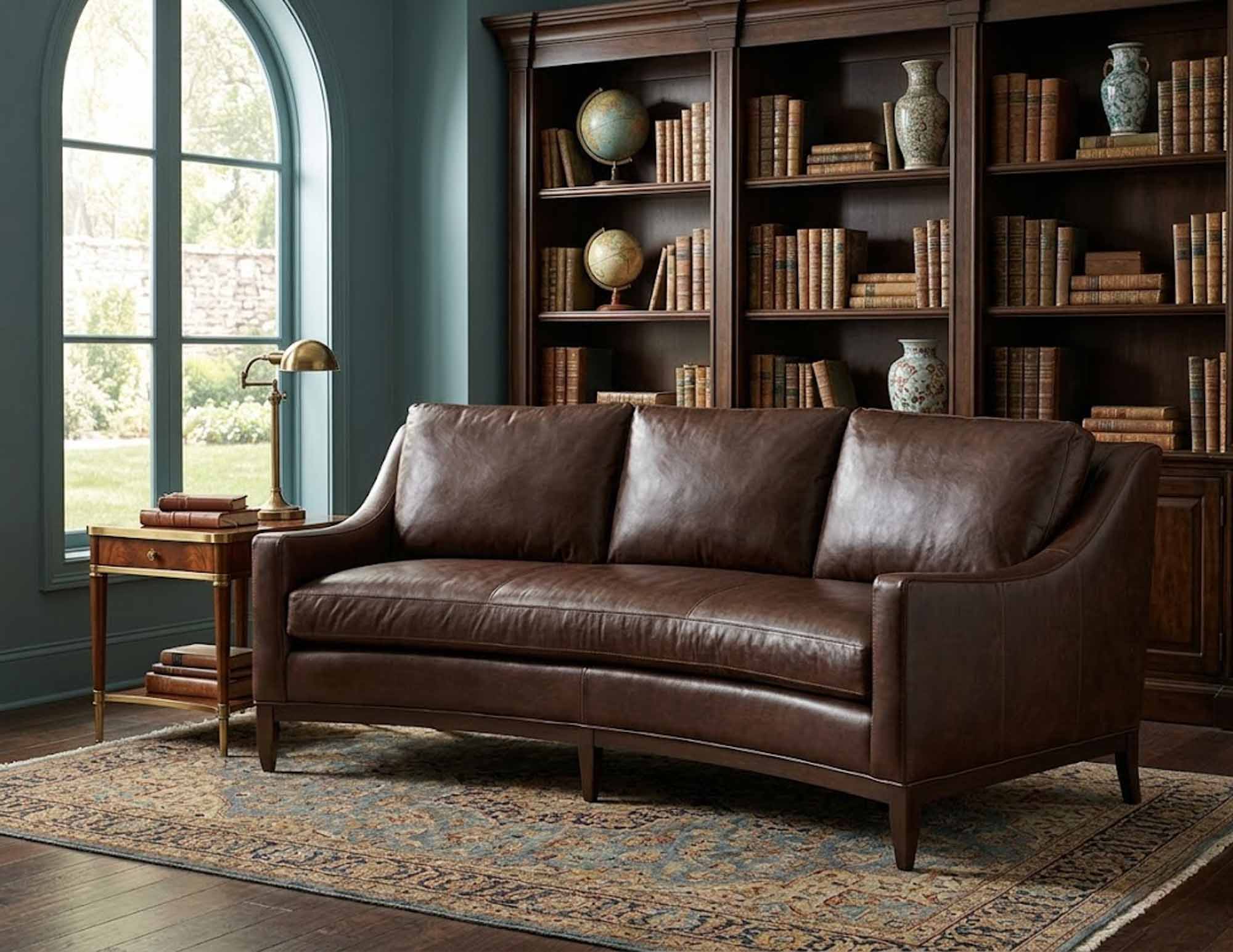 Pearson Leather Conversation Sofa - Image 2