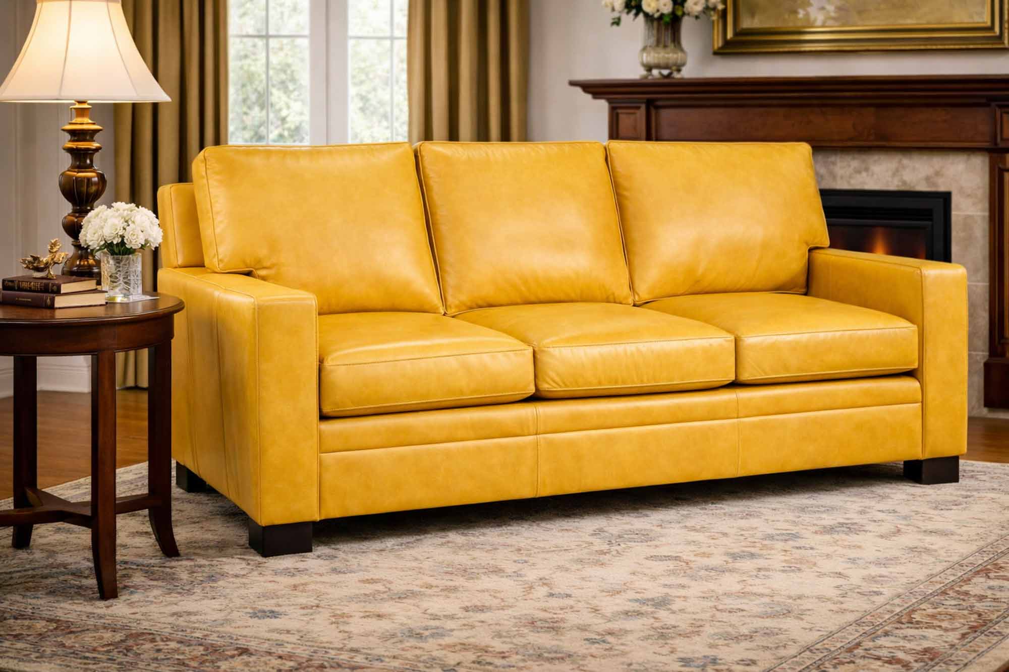 Peoria Leather Loveseat - Image 5