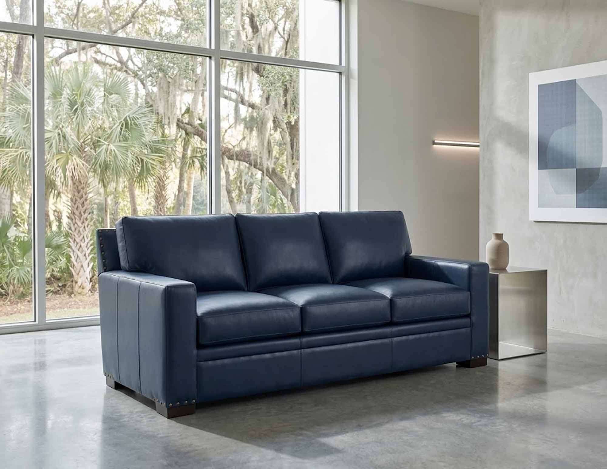 Peoria Leather Loveseat - Image 6