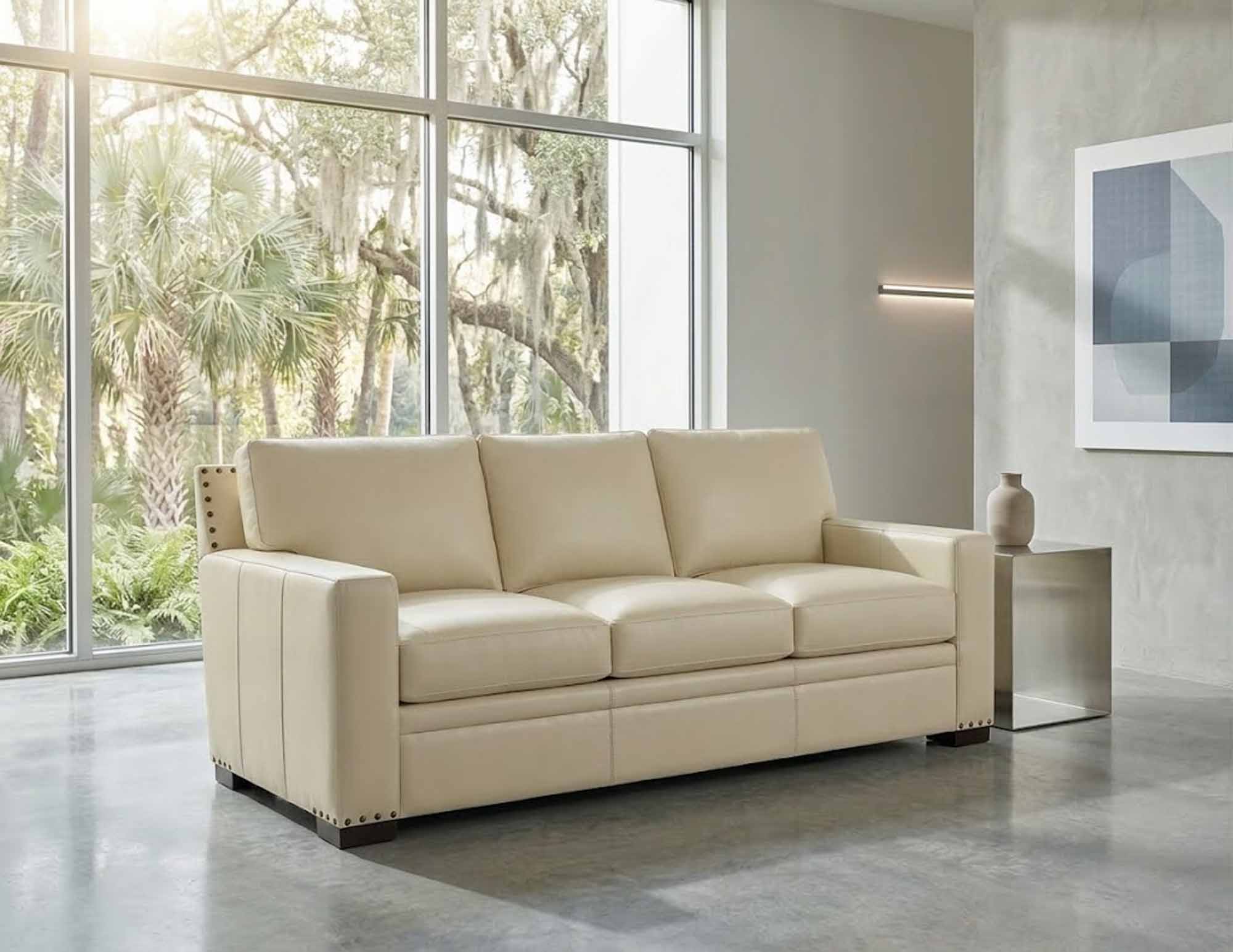Peoria Leather Loveseat - Image 7