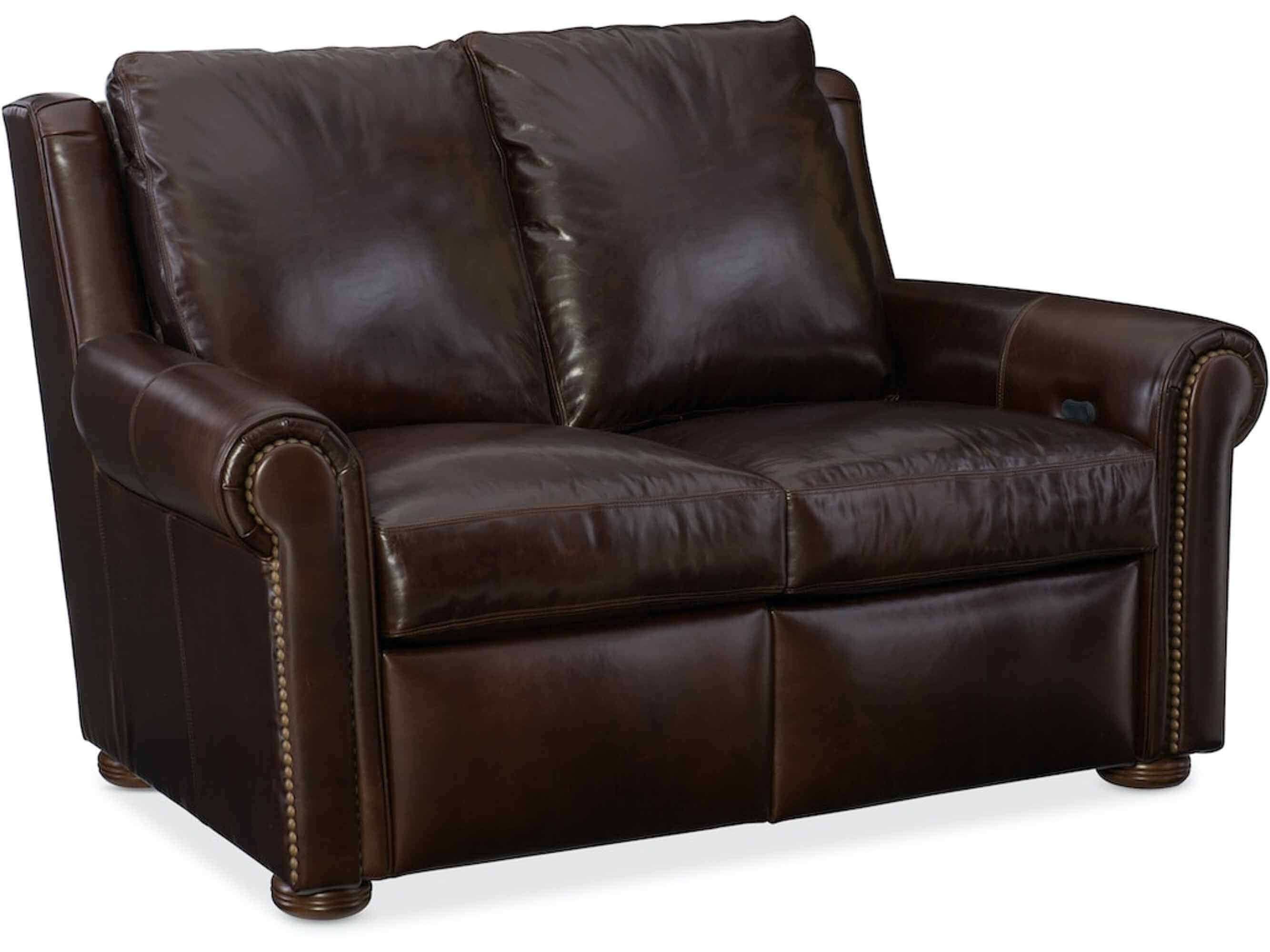 Perry Leather Power Reclining Loveseat