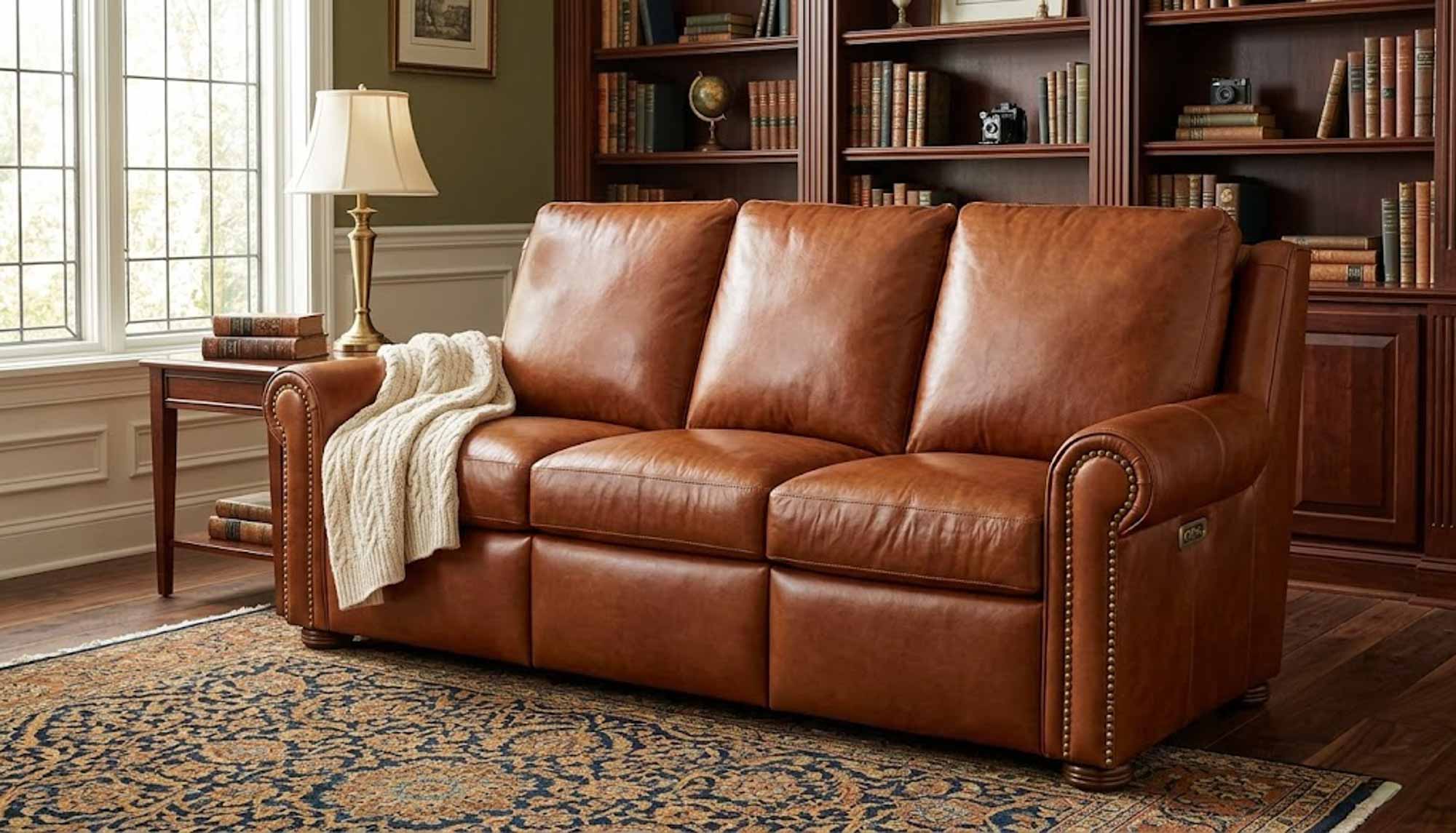 Perry Leather Power Reclining Sofa - Image 2