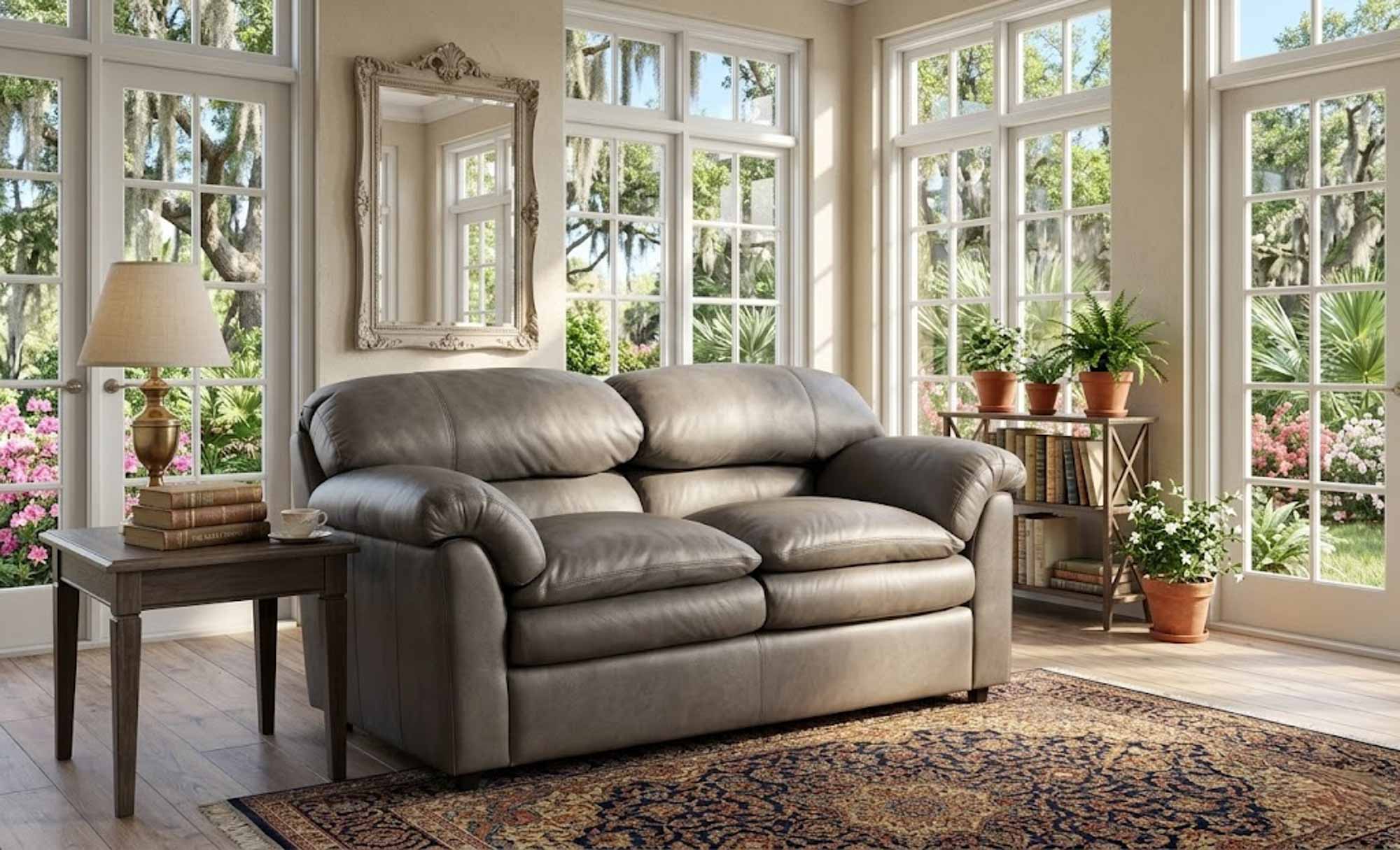 Phoenix Leather Loveseat - Image 3