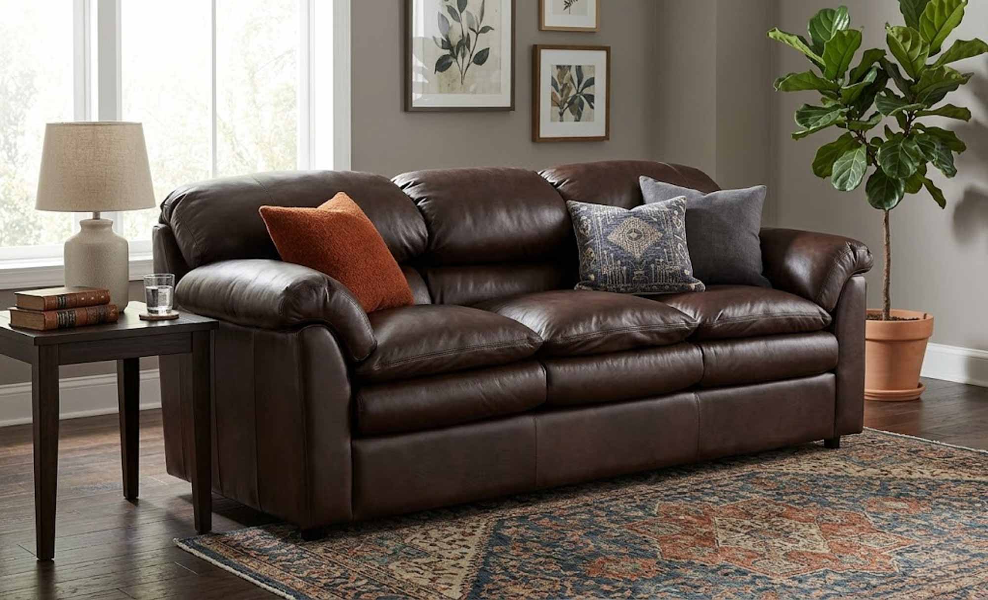 Phoenix Leather Queen Size Sofa Sleeper - Image 2