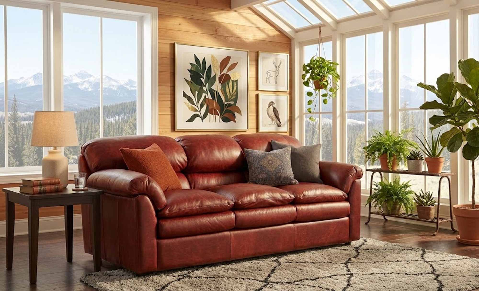 Phoenix Leather Queen Size Sofa Sleeper - Image 3