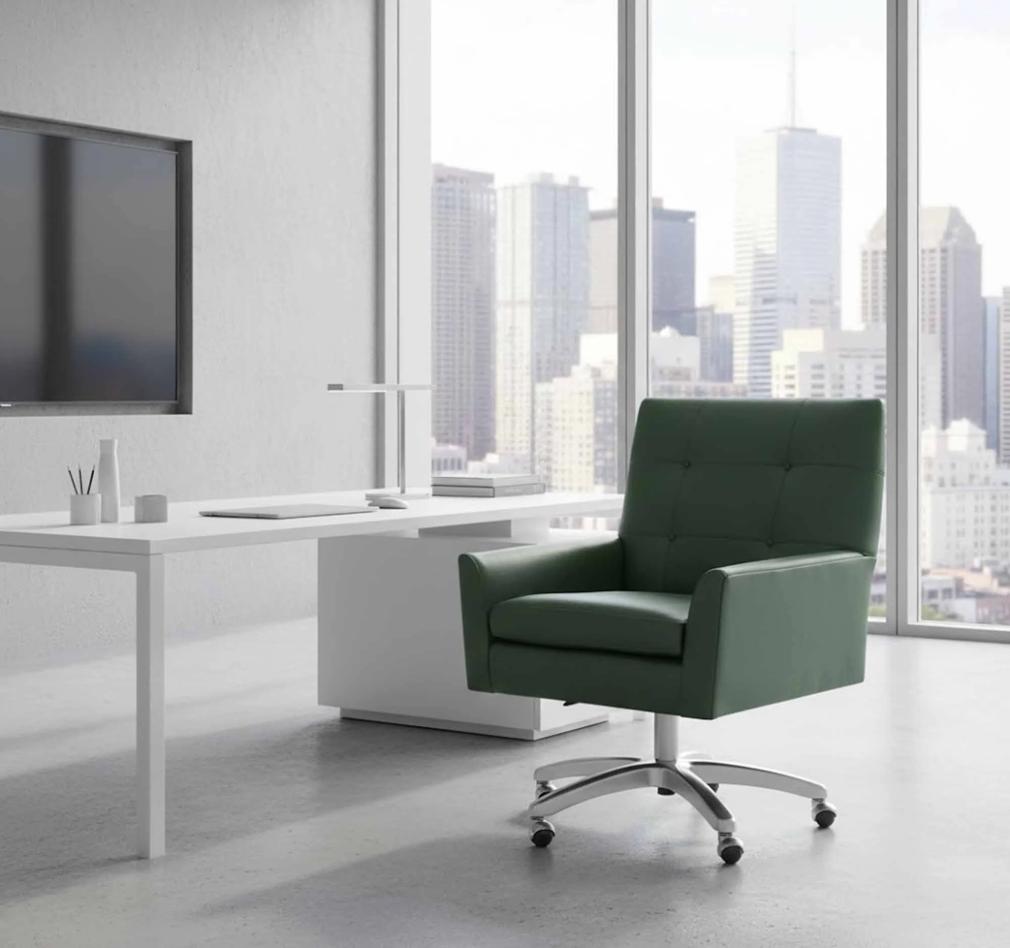 Pilot Leather Swivel Chair - Image 5