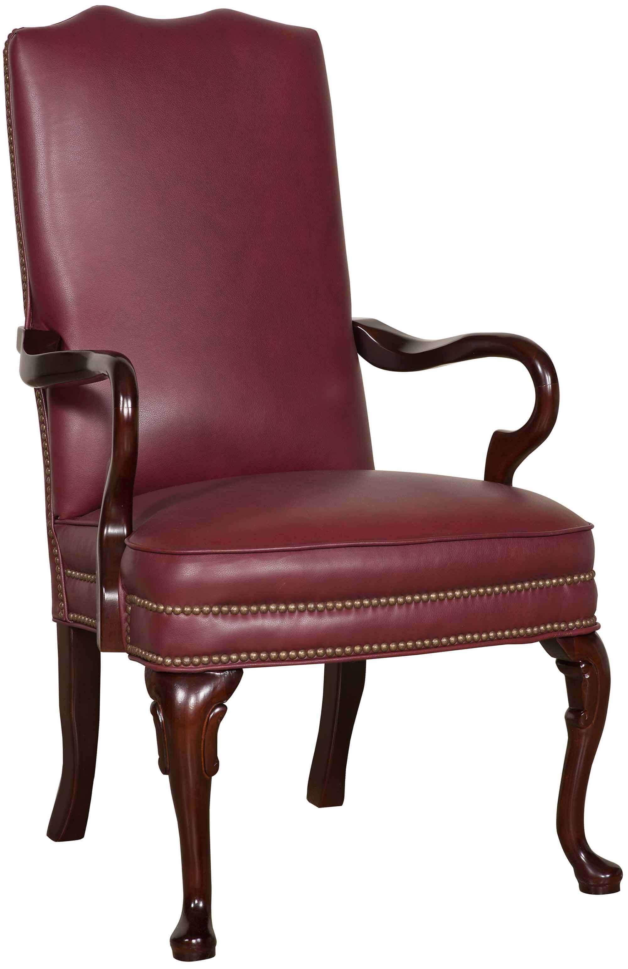 Plain Leather Gooseneck Chair