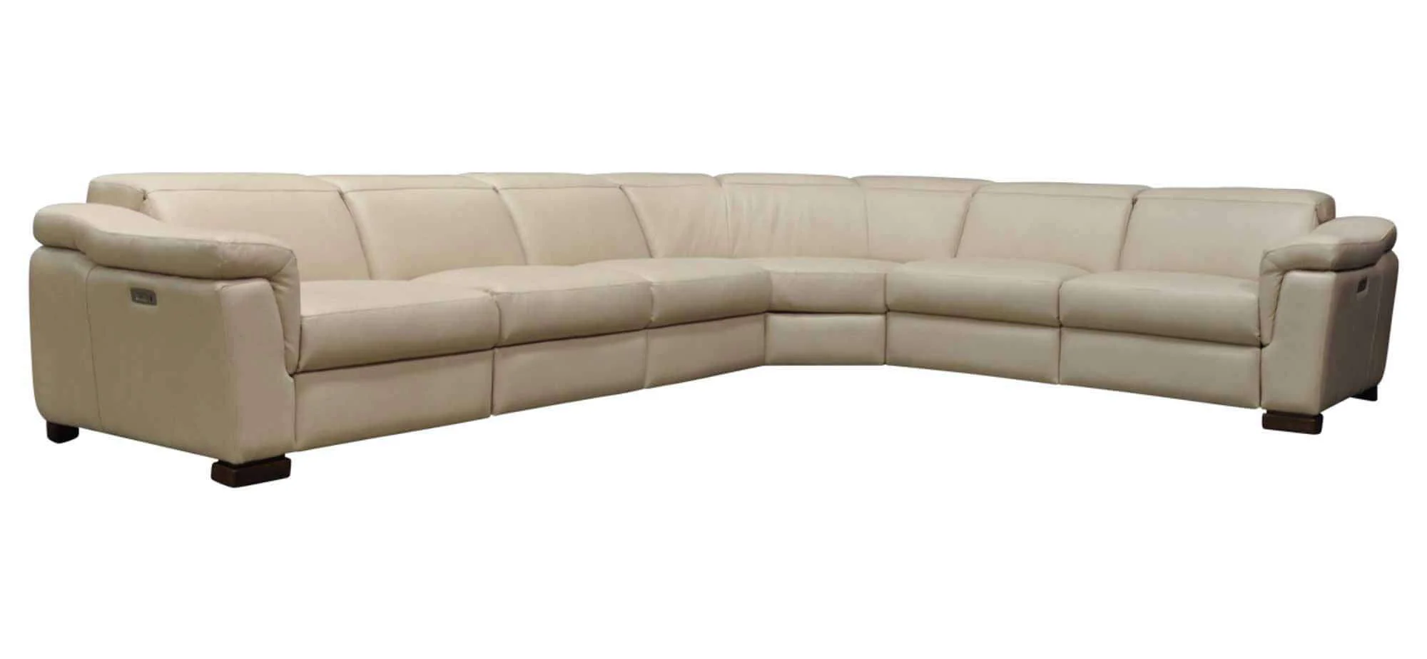 Ponza Leather Power Reclining Sectional With Articulating Headrest - Image 2