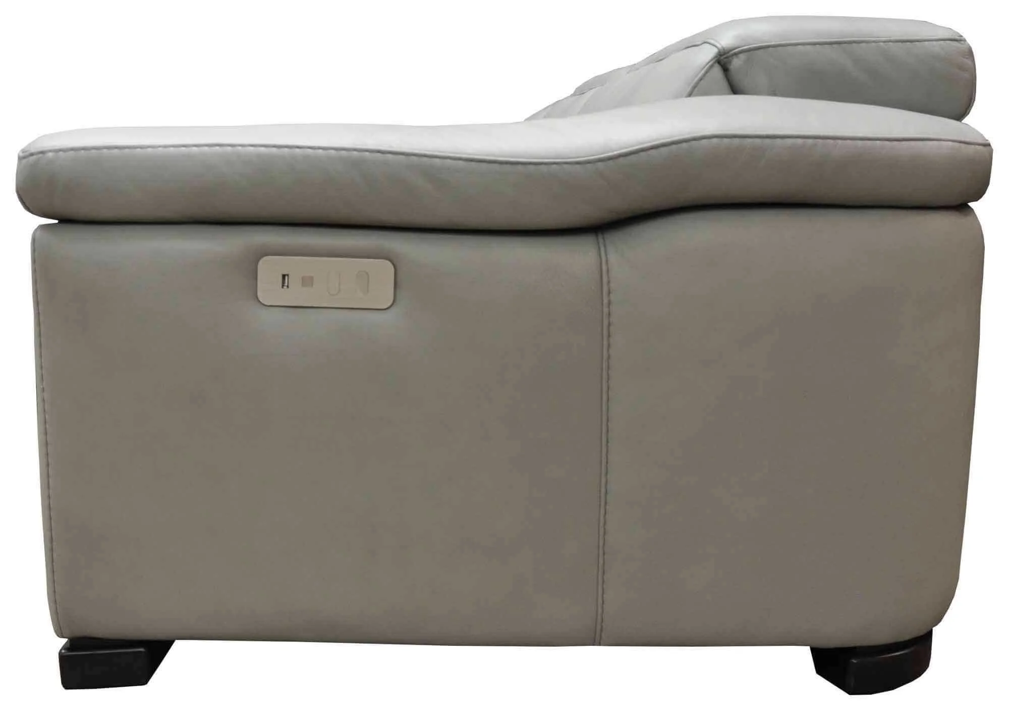 Ponza Leather Power Reclining Sectional With Articulating Headrest - Image 3